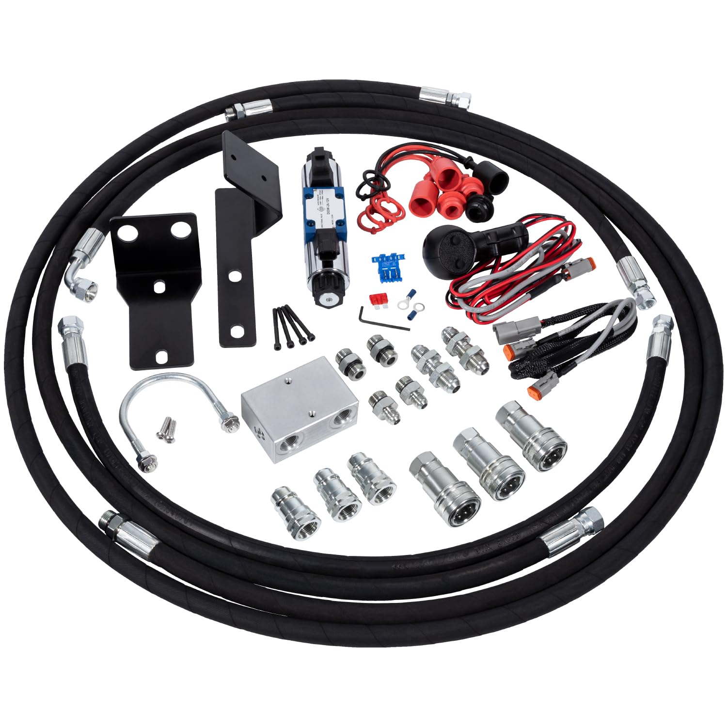 Third Function Valve Kit - Universal Hydraulic Control for Tractors & Loaders | Perfect for Snow Plowing, Landscaping & Heavy-Duty Farming Equipment