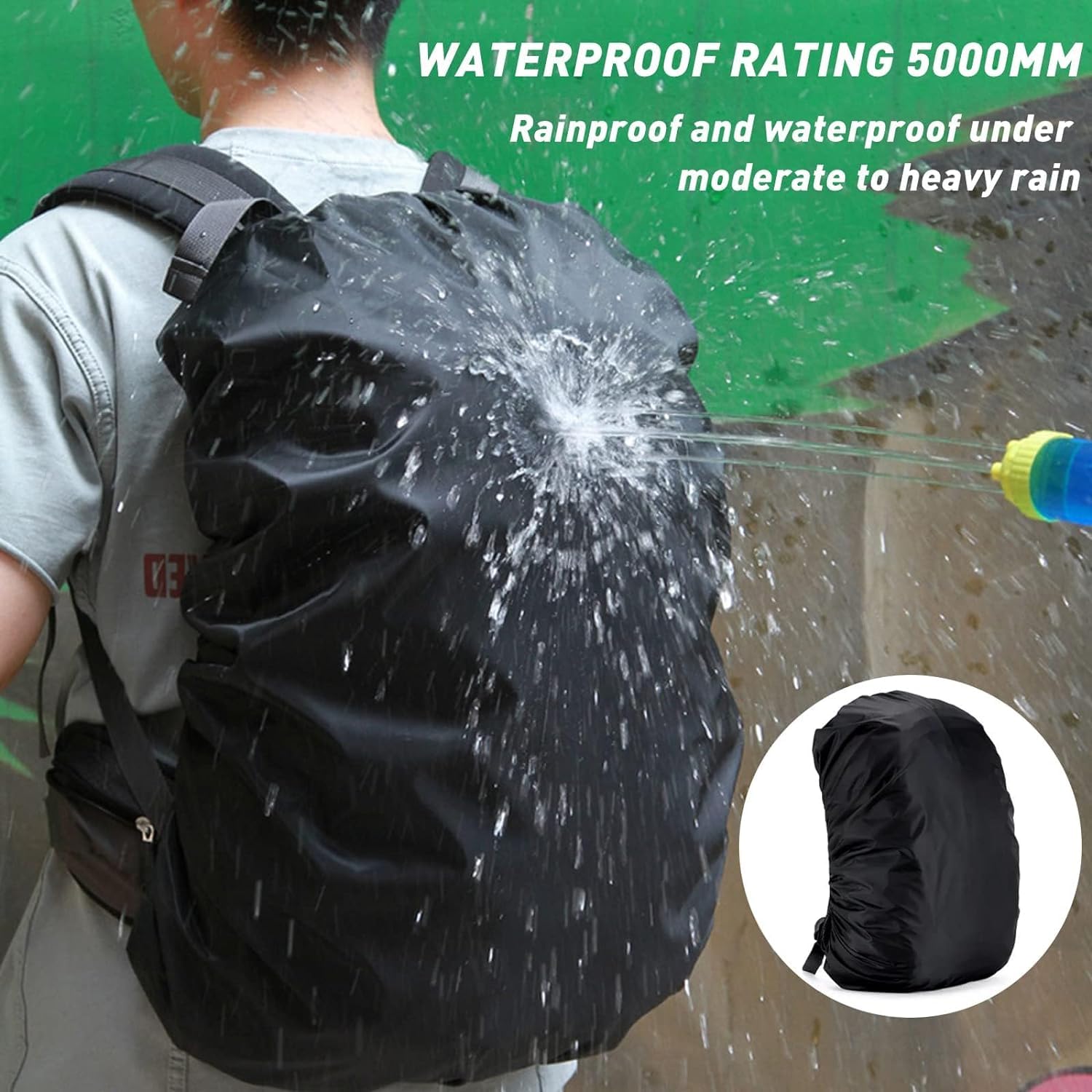 DUSLANG 17 Inch Waterproof Laptop Backpack for Men - Travel & College Backpack with USB Charging Port & Rain Cover - Perfect for Business Trips, Commuting & School (Blue)