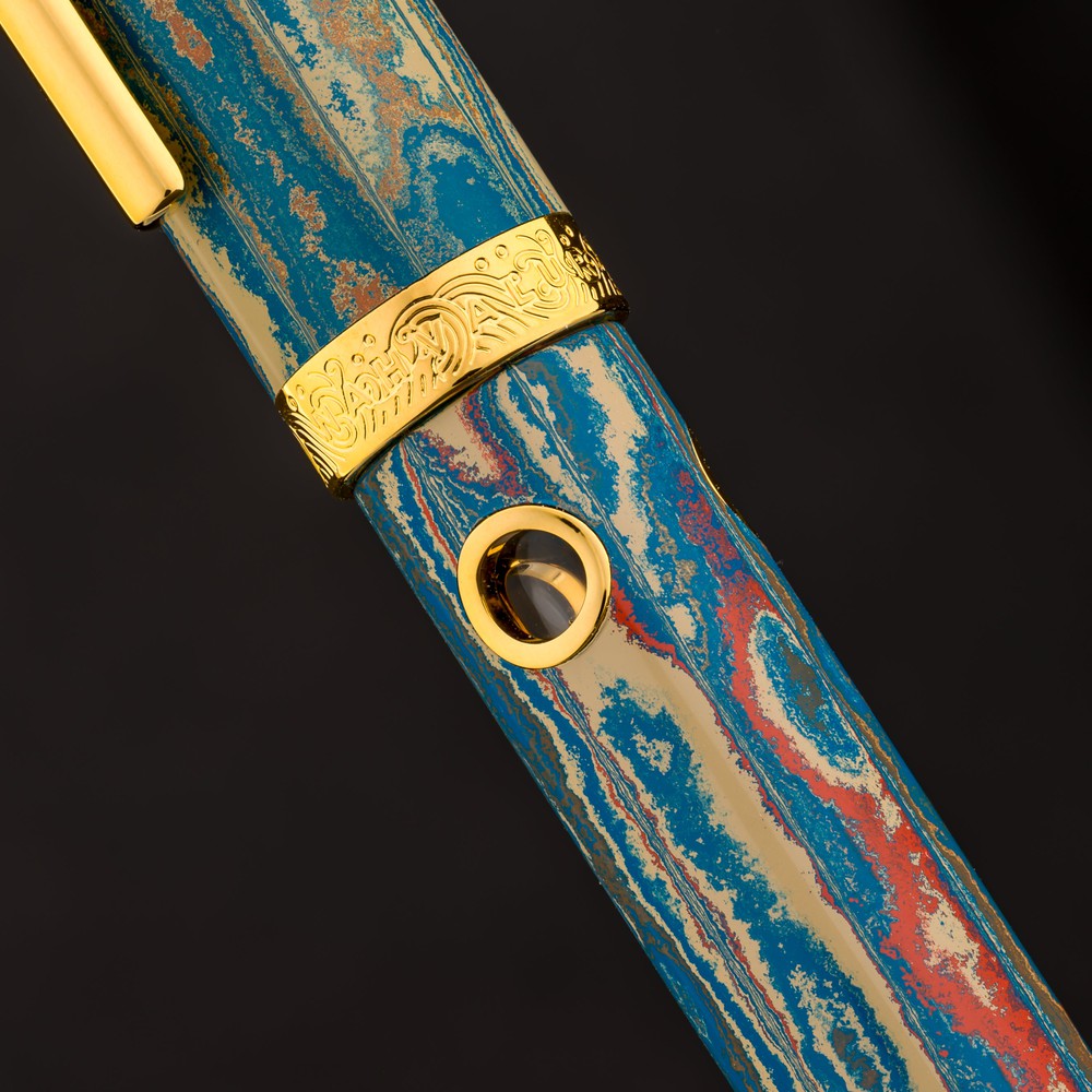 Nahvalur (Narwhal) Nautilus Fountain Pen - Aqua Regia (Royal Water) Limited Edition 2024 - Premium Writing Instrument for Collectors, Calligraphy & Everyday Use