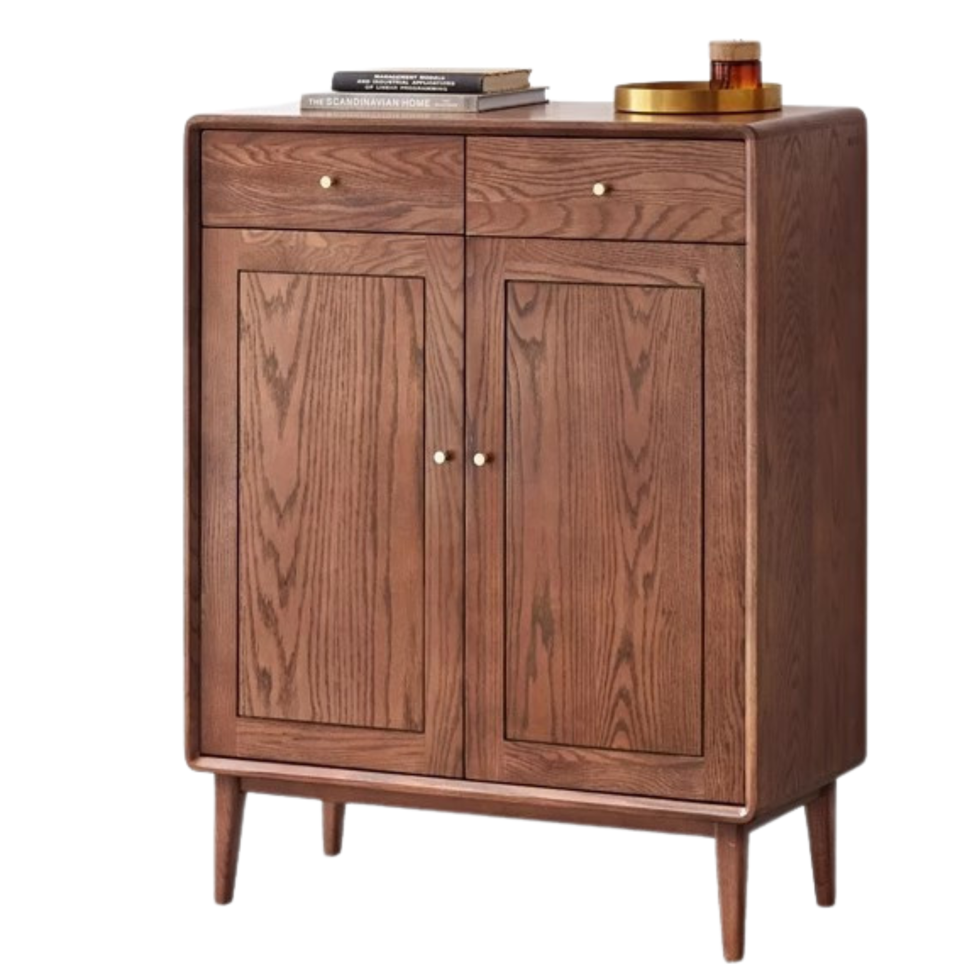 32.3x14.6x41.3inch/ 82x37x105сm/ walnut color/ Prague two-door shoe cabinet