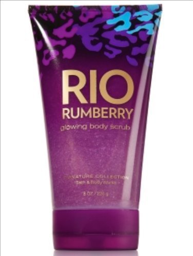 Bath and Body Works Glowing Body Scrub 8oz - Rio Rumberry Scent | Exfoliating & Moisturizing Body Polish for Smooth Skin | Perfect for Shower & Spa Days