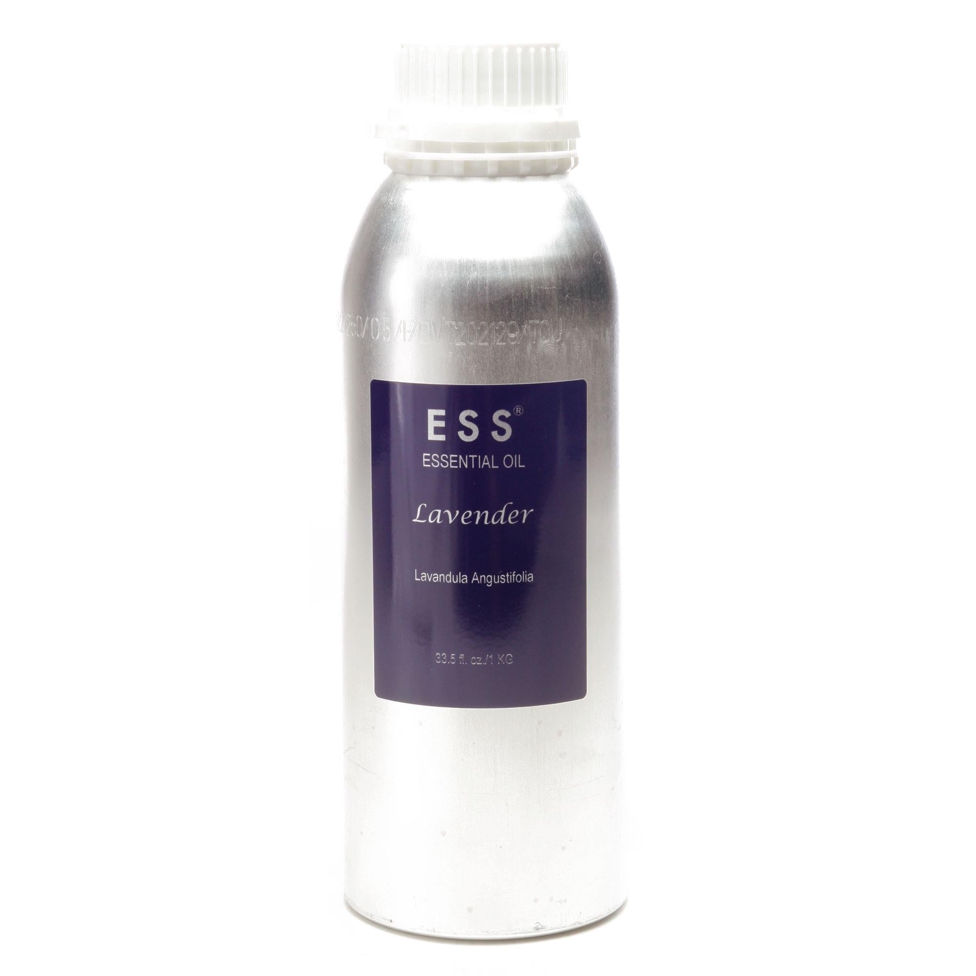 ESS Premium Lavender Essential Oil - 33.5 Fl Oz (990.7 mL) for Aromatherapy, Massage & Relaxation - 100% Pure Therapeutic Grade Oil for Diffusers, Bath & Skincare