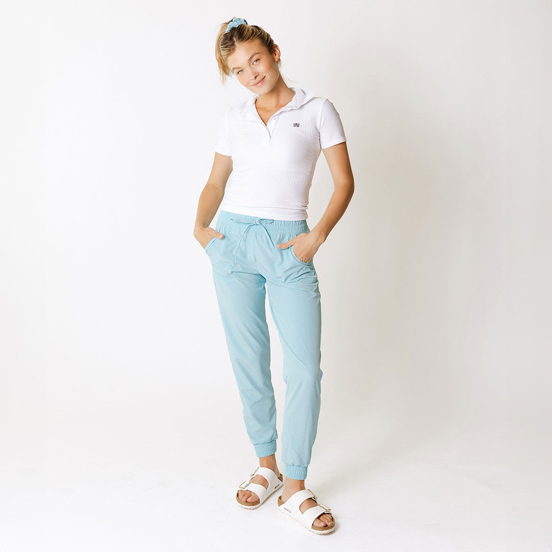 Girl's Ribbed Polo Shirt - Soft Cotton White Collared Top for School, Casual Wear & Everyday Outfits