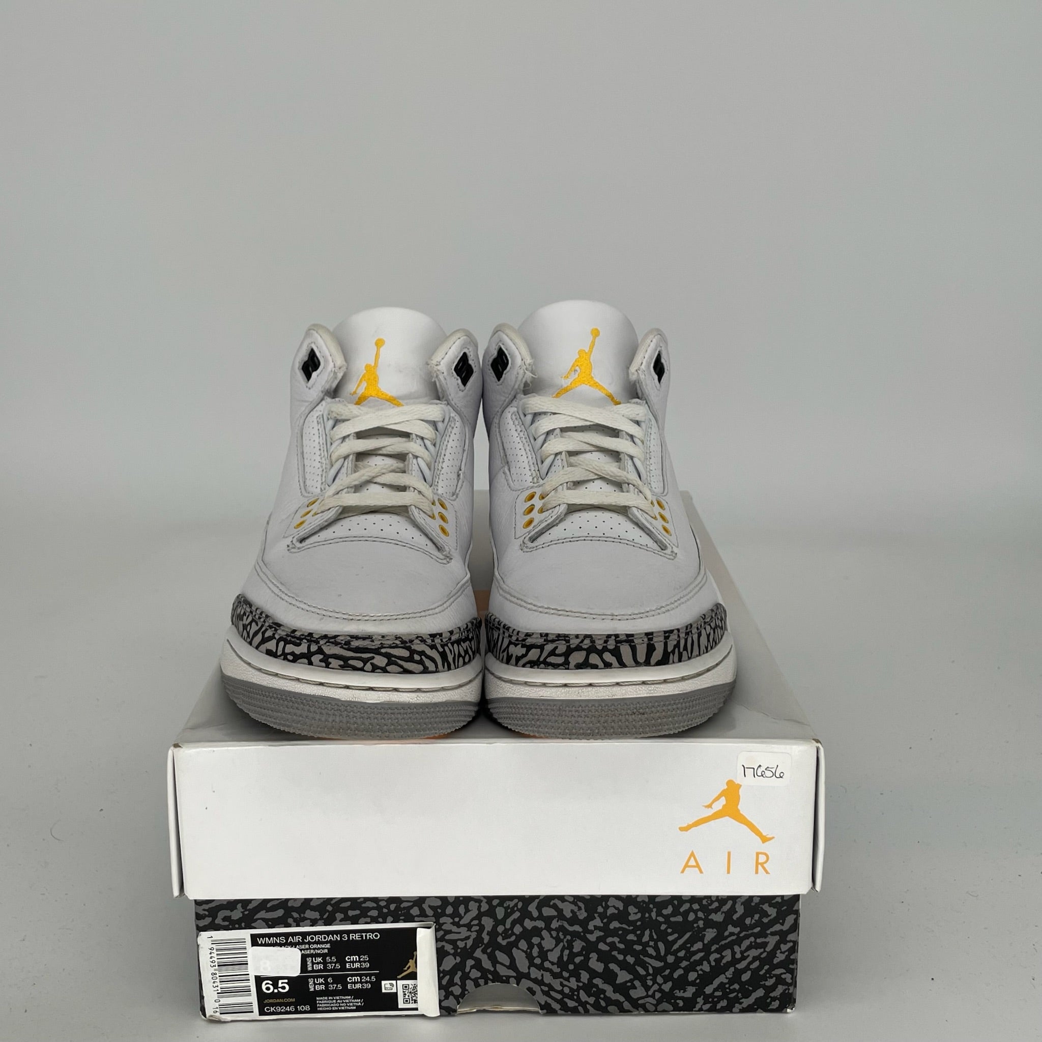AIR JORDAN 3 LASER ORANGE Women's Basketball Shoes Size 6.5/8W CK9246-108 - Perfect for Streetwear Fashion & Court Performance