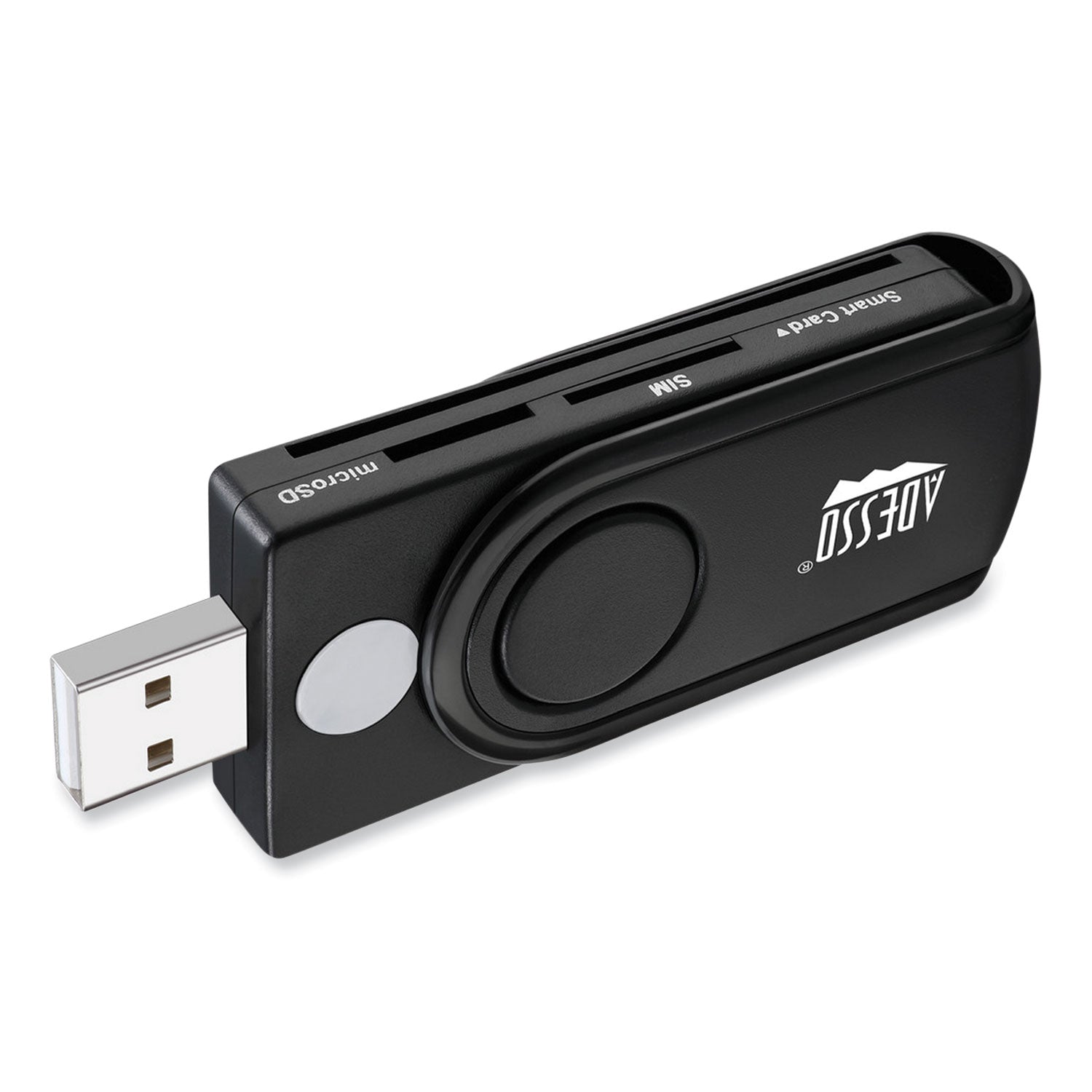 Adesso SCR 200 USB Smart Card Reader - Compact & Secure for Online Banking, Digital Signatures & Government ID Verification - Perfect for Home Office & Remote Work