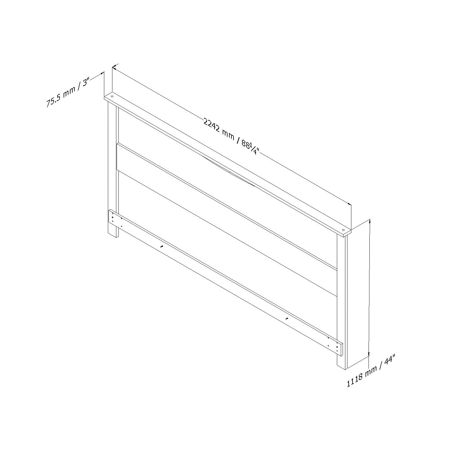South Shore Step One Headboard - King Size 78-Inch, Pure White - Modern Bedroom Furniture for Master Bedroom & Guest Room Decor