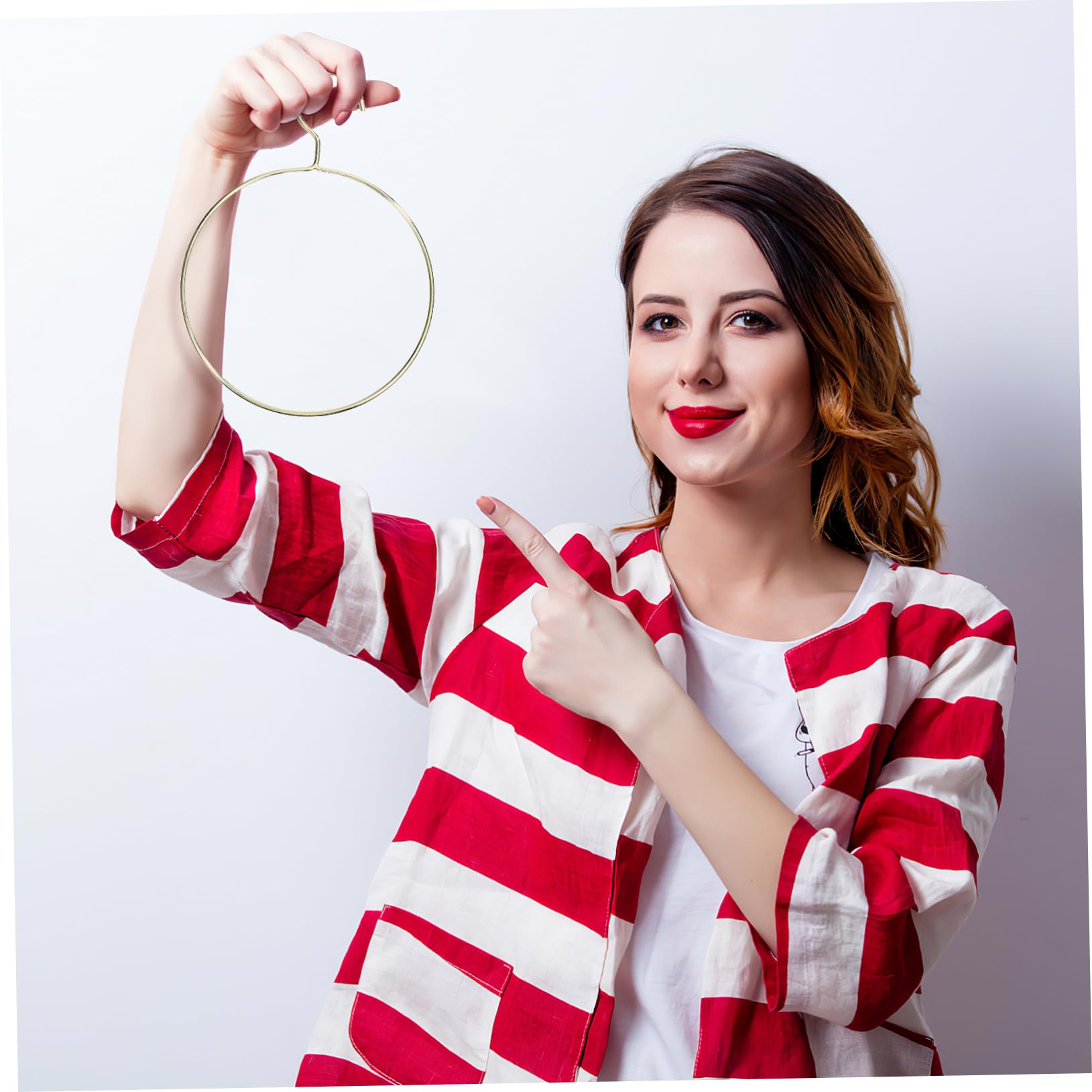 5pcs Heavy Duty Underwire Bikini Belt Rack - Gold Circle Tie Rack & Belt Ring Hanger for Pants, Scarves, Towels Organization - Perfect for Closet Storage and Wardrobe Accessories Display