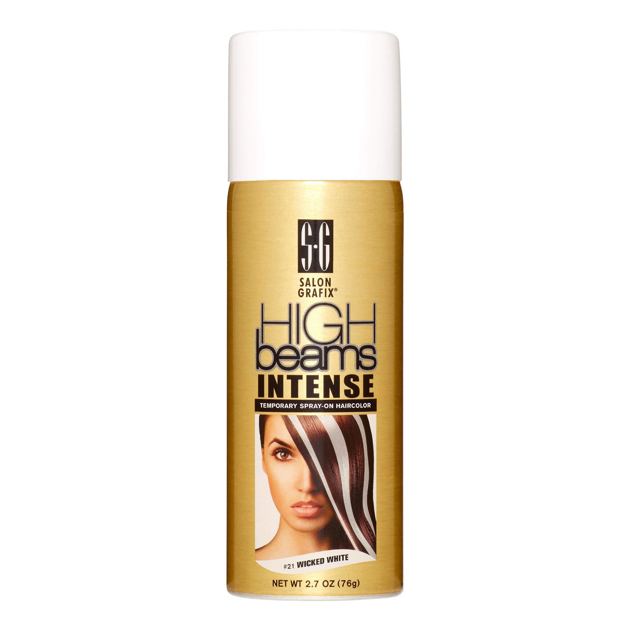Wicked White Temporary Hair Color Spray - High Beams Intense 2.7 Oz (Pack of 12) | Vibrant Washable Hair Dye for Halloween, Cosplay & Costume Parties | Quick & Easy Hair Chalk Alternative for Bold Looks