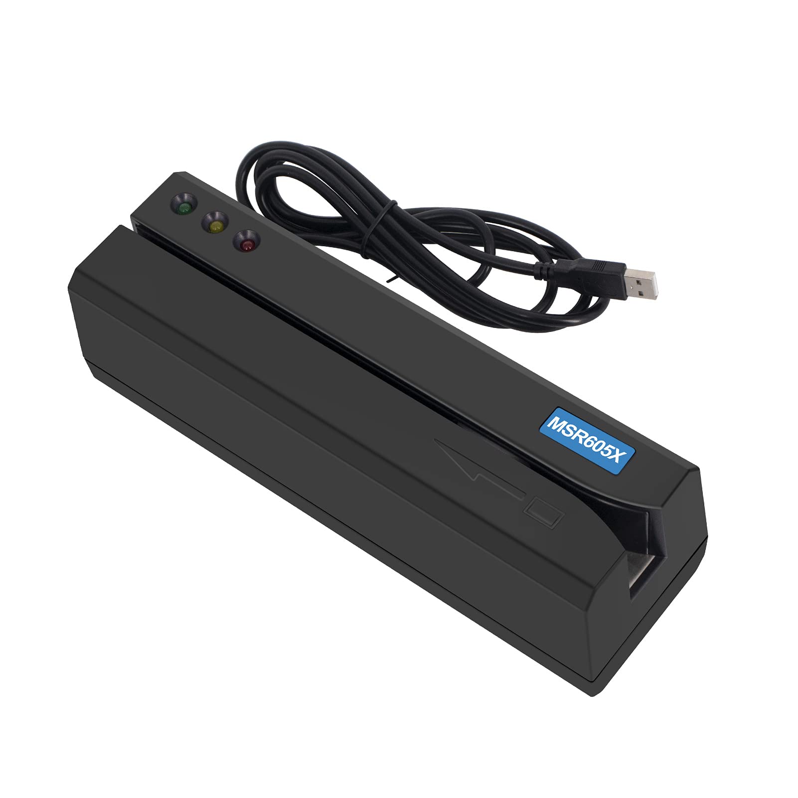 MSR605X USB Magnetic Card Reader Writer Swipe Encoder - 3 Tracks with 10 Blank Cards - Compatible with Windows & Mac OS (MSR206 MSR605) - Ideal for Hotel Key Cards, Membership Cards & Access Control Systems