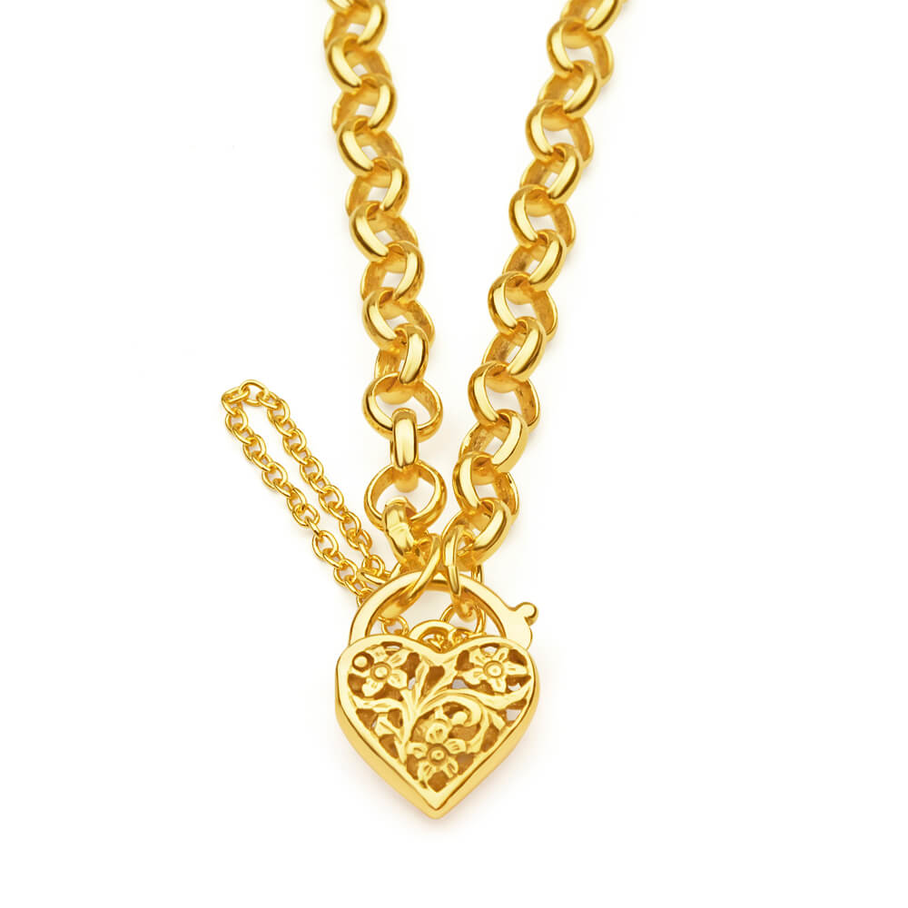 9ct Yellow Gold Copper Filled Belcher Bracelet for Women - Elegant Jewelry Gift for Birthday, Anniversary & Special Occasions