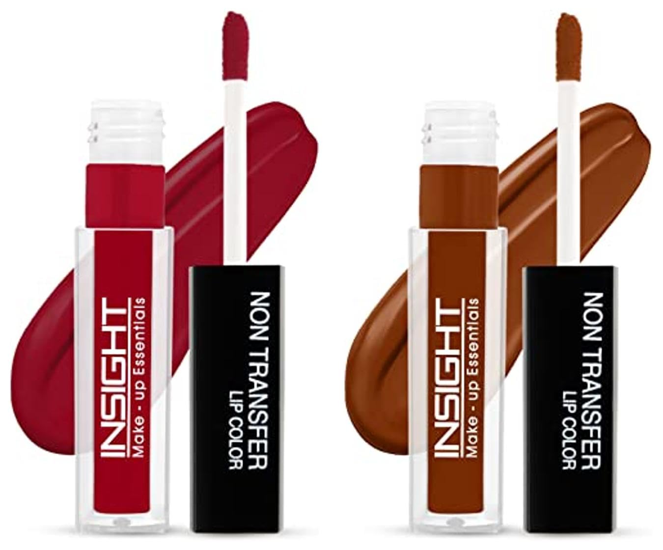INSIGHT Long-Lasting Matte Lipstick - Non-Transfer Lip Color, 4ml (Shade 21 Romance & 01 Joyfull) | Smudge-Proof, All-Day Wear for Work, Date Night & Special Occasions