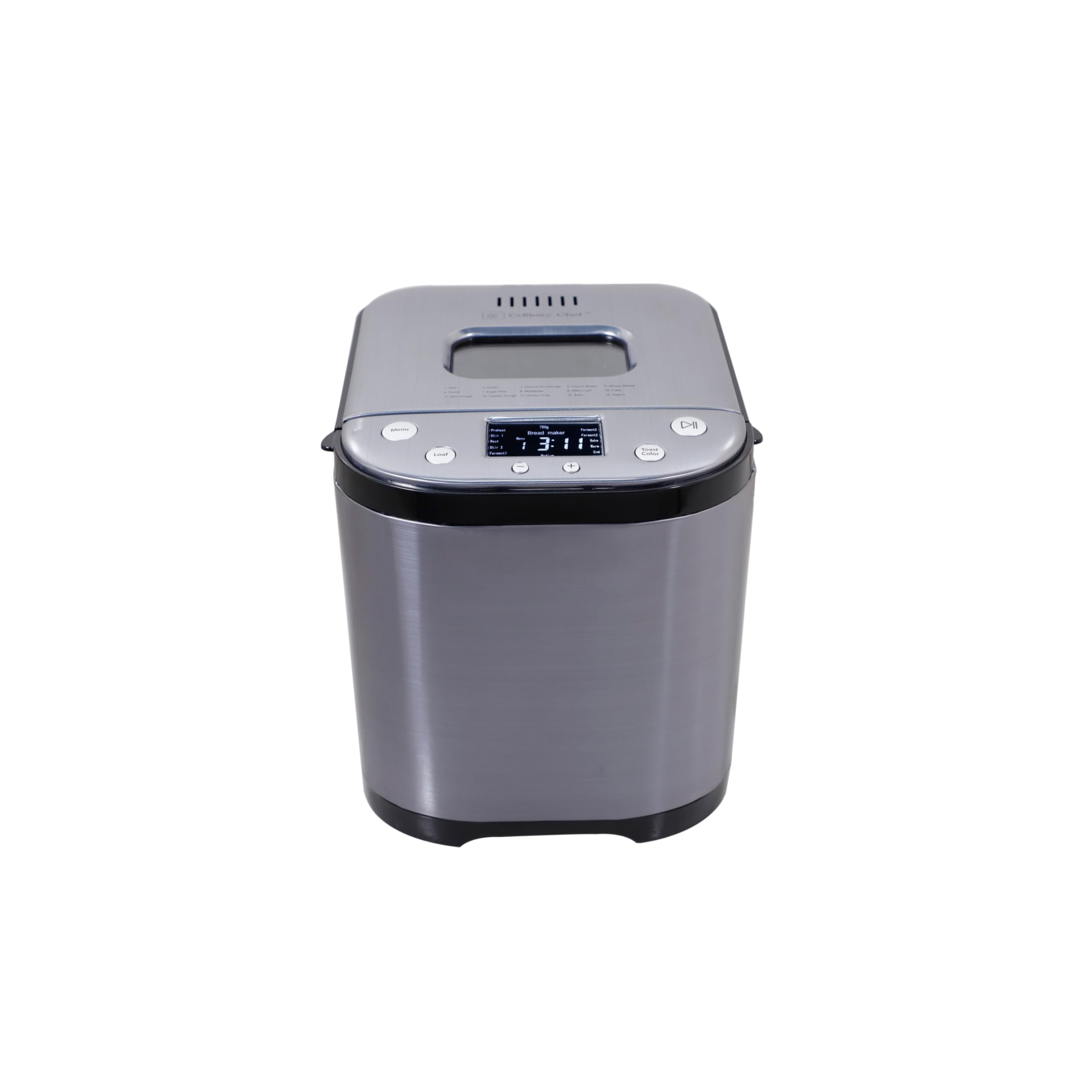 15-in-1 Bread Maker Machine with Nonstick Bowl - Bake Gluten-Free Bread, Cake & Yogurt - 3 Crust Colors & 3 Loaf Sizes (2LB XL-Black) - Perfect for Home Baking, Gifts & Healthy Eating