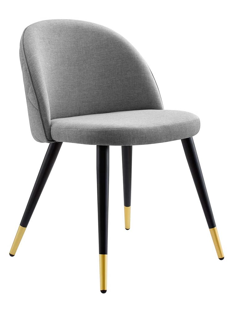 Modway Cordial Fabric Upholstered Dining Chairs Set of 2, Light Gray - Modern Kitchen & Dining Room Accent Chairs for Home & Office