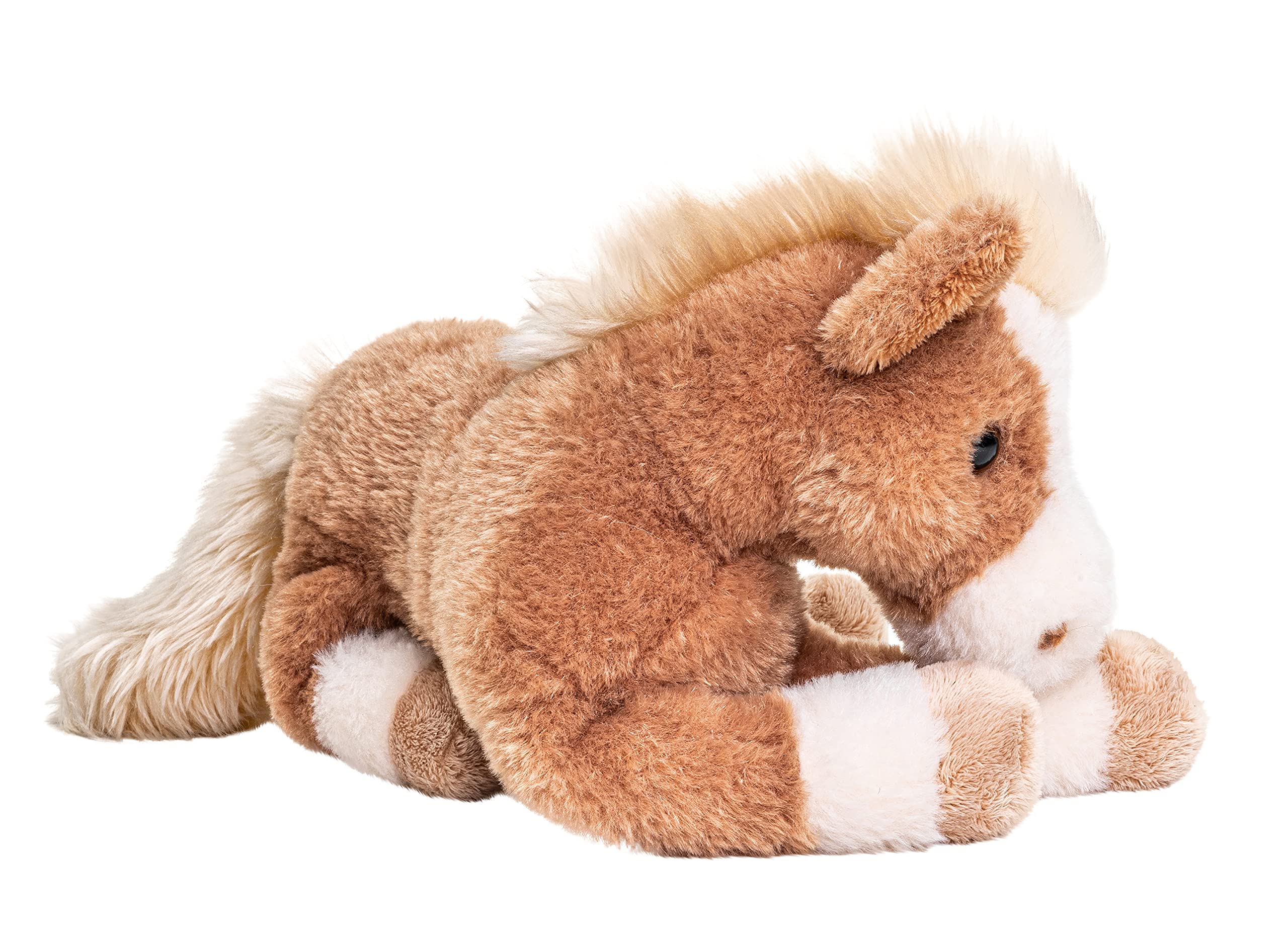Uni-Toys Brown Lying Horse Plush - 28 cm Soft Stuffed Animal Toy for Kids, Farm Animal Collection - Perfect for Cuddling, Nursery Decor & Gift Giving