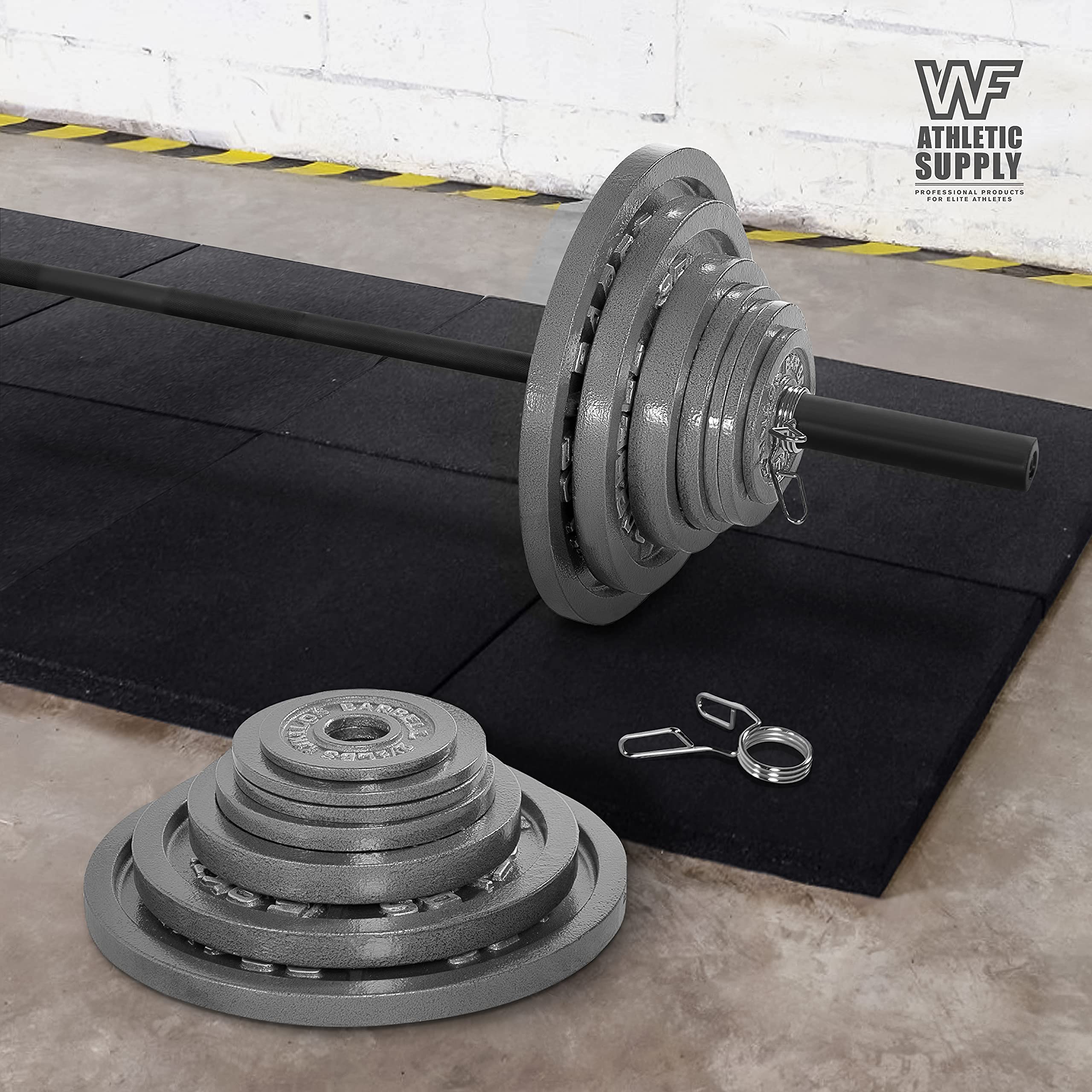 CAPHAUS 2-Inch Olympic Weight Plates - Solid Cast Iron Barbell Plates for Strength Training, Weightlifting, Bodybuilding & Powerlifting - Perfect for Home Gym, CrossFit, and Commercial Fitness Centers - Multiple Weight Options Available