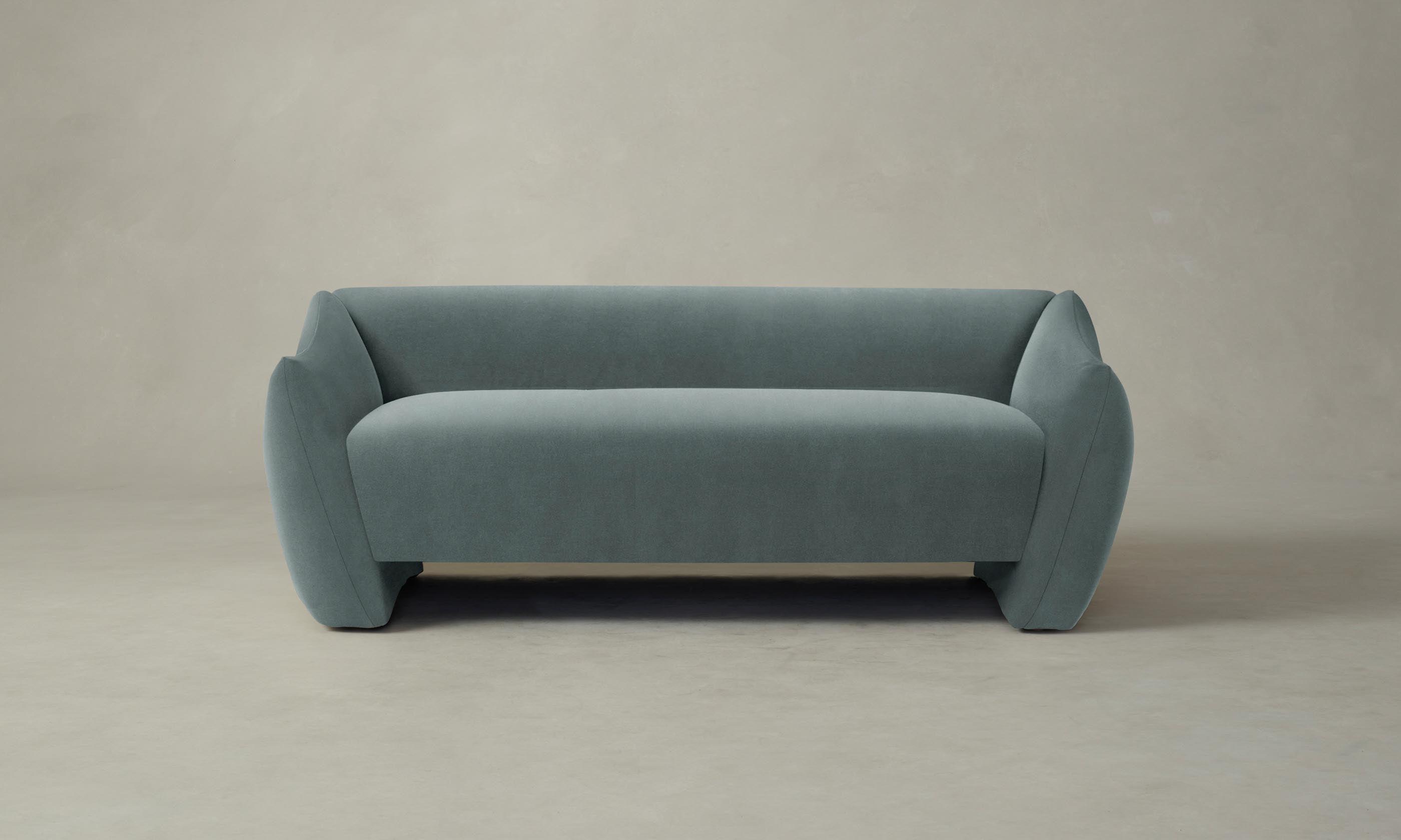 Luxury Bond Settee Sofa - Performance Velvet Upholstery in Seafoam Green | Perfect for Living Room, Lounge & Cozy Home Decor