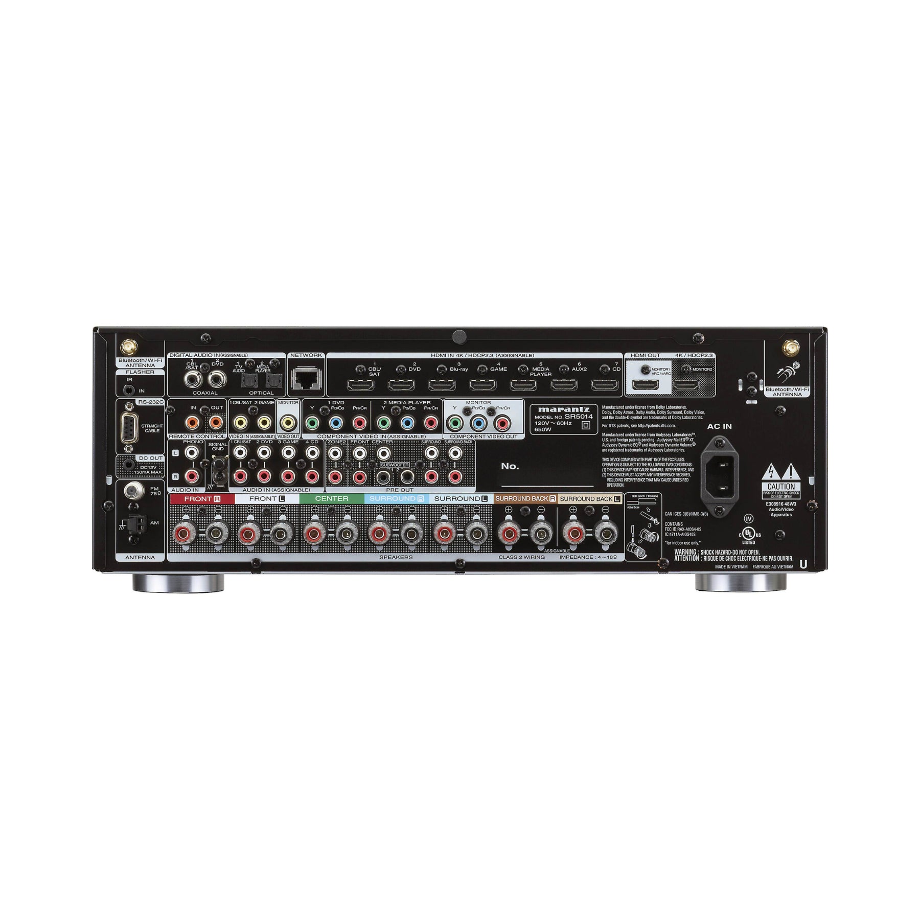 Marantz SR5014 7.2 Channel 4K Ultra HD AV Receiver with HEOS Built-in - Open Box | Home Theater System, Dolby Atmos, Wireless Streaming for Movies & Music