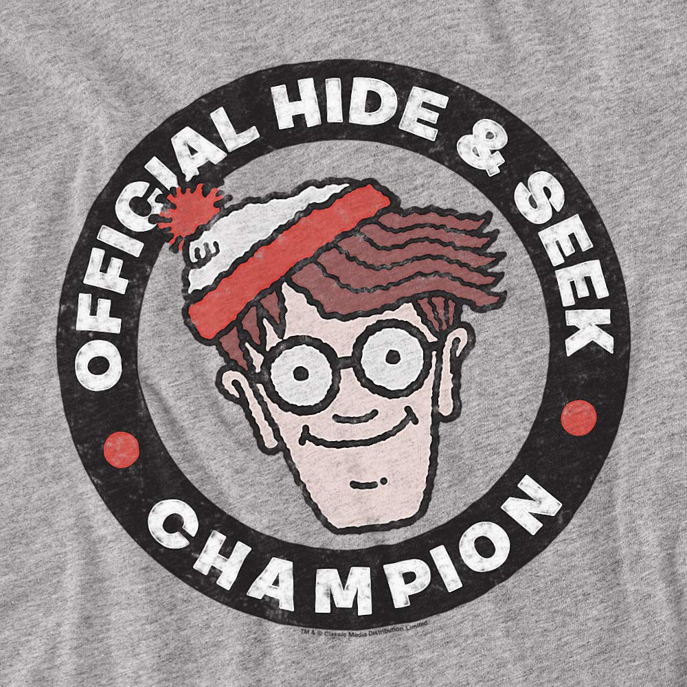 Where's Waldo Champion Unisex Adult T-Shirt for Men & Women - Casual Graphic Tee for Parties, Cosplay & Everyday Wear