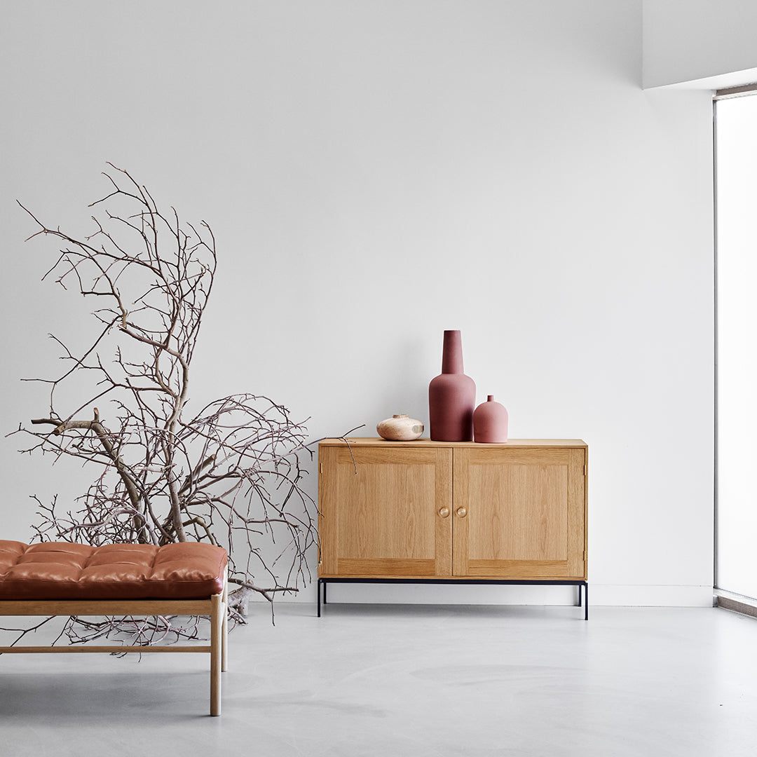 Modern Standing Cabinet with Adjustable Shelves - Sturdy Storage Solution for Living Room, Bedroom, or Office - FK632115F