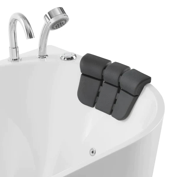 Empava 67-Inch White Acrylic Oval Freestanding Hydromassage Bathtub with Jets - 67AIS07 - Perfect for Luxury Bathrooms, Spa Relaxation & Home Therapy