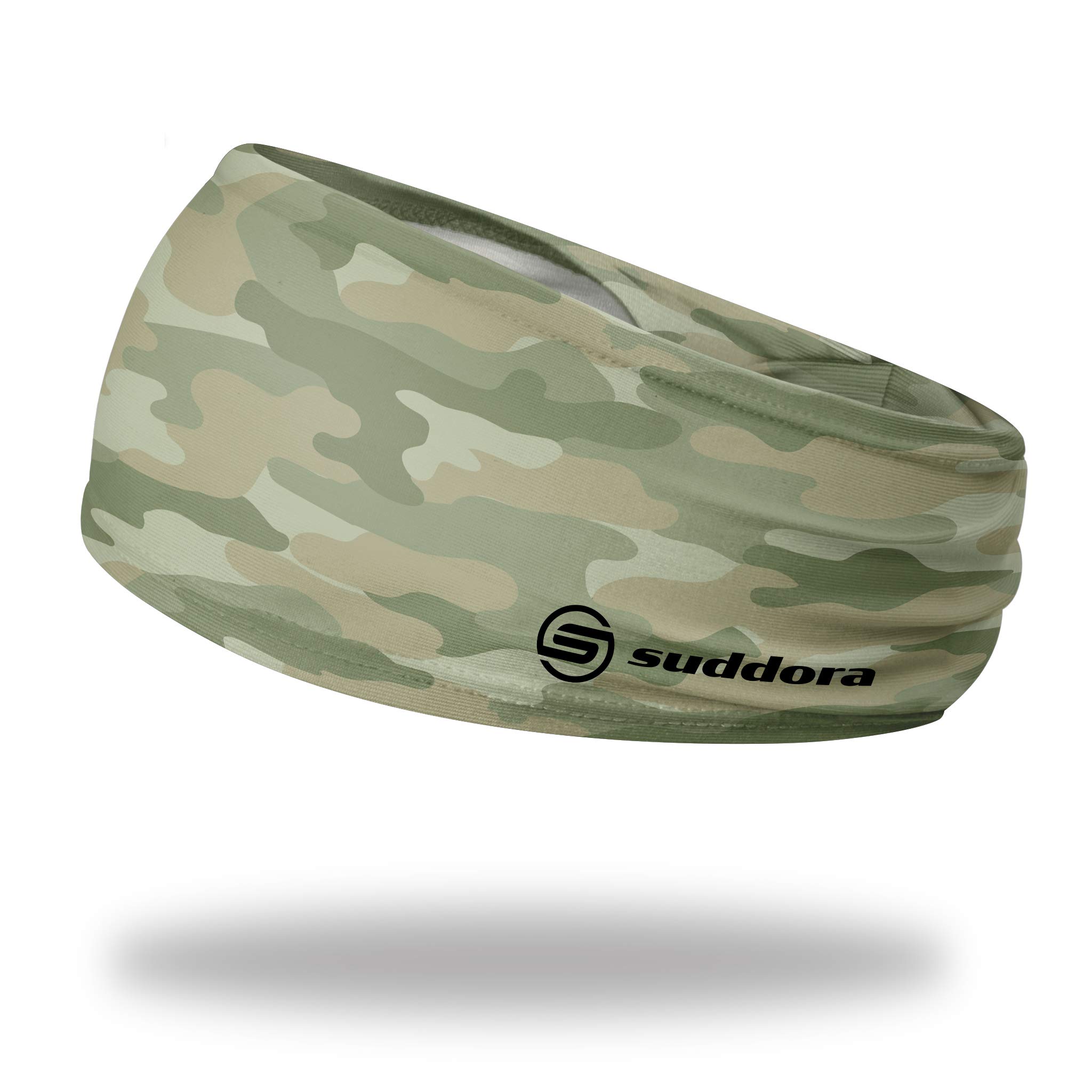 Suddora Camouflage Headbands for Women & Men - Sweat-Wicking Workout Headbands, Camo Sports Headbands for Running, Fitness, Gym, Halloween Costume & Outdoor Activities