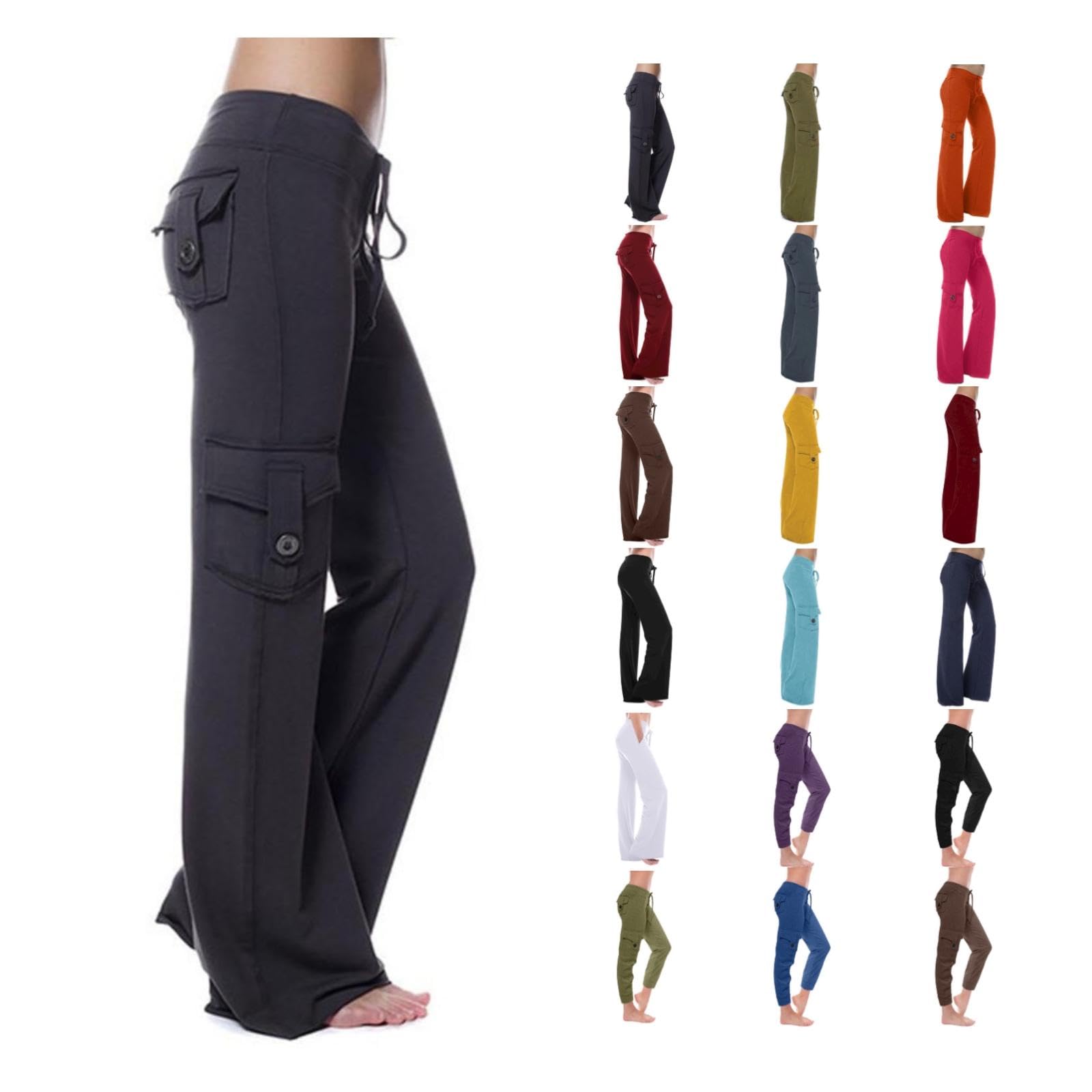 SEAOPEN Women's High Waisted Cargo Pants - Y2K Streetwear for Casual Wear