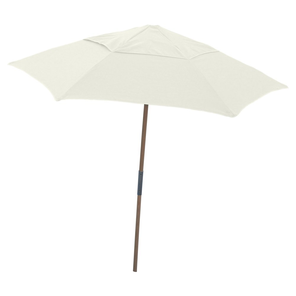 Premium Fiberbuilt 7.5ft Natural Beach Umbrella with UPF 50+ Sun Protection - Perfect for Poolside, Backyard, and Coastal Relaxation