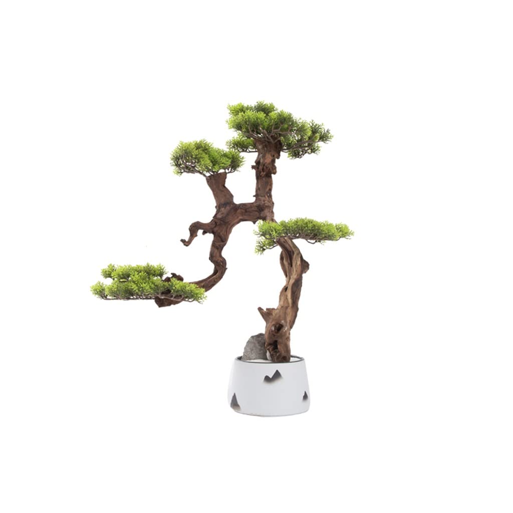 YIXIN2013SHOP 26 Inch Artificial Bonsai Tree - Realistic Fake Plant for Home, Office, Desktop & Living Room Decor - Low Maintenance Faux Plants in Decorative Pot - Perfect for Zen Decor, Gift Ideas & Indoor Greenery