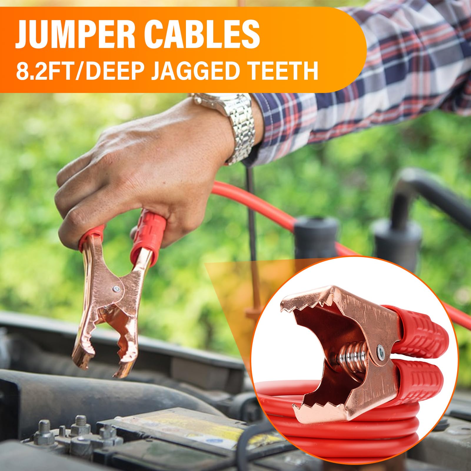 Emergency Car Tool Kit with Headlamp, Gloves & Jumper Cables - Roadside Assistance & Vehicle Safety Essentials for Men & Women - Perfect for Road Trips, Breakdowns & Winter Driving
