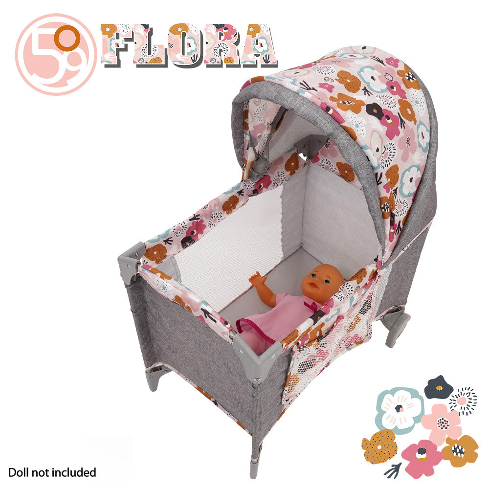 509 Crew Melange Flora Deluxe Doll Play Yard - Ultimate Toy for Girls & Boys Ages 3+ | Pretend Play, Nursery Decor & Gift Idea for Toddlers