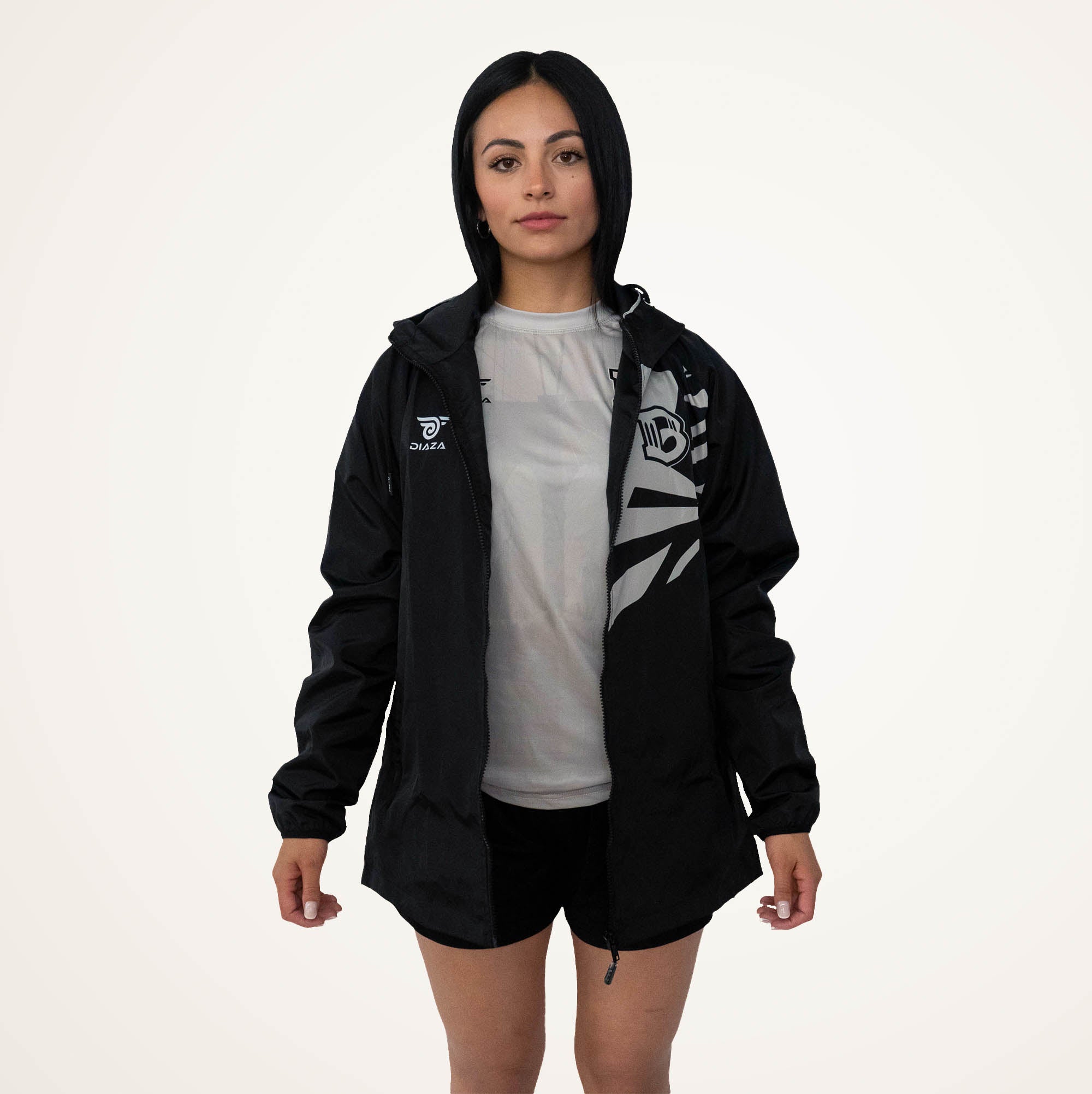 Brooklyn FC Women's Black Windbreaker Jacket - Lightweight Waterproof Running & Training Jacket for Soccer & Outdoor Sports