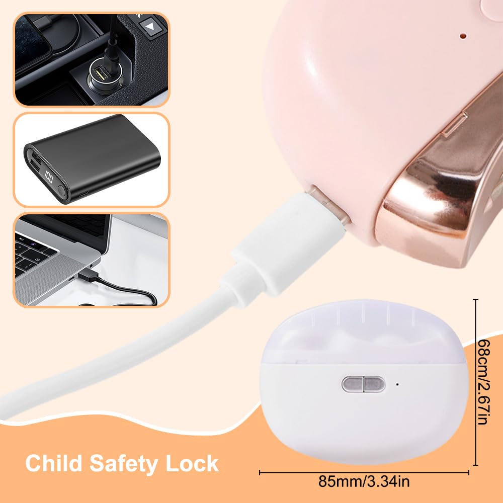 2025 New Automatic Electric Nail Clipper for Seniors & Adults - Safe Toenail & Fingernail Trimmer with Polishing Function for Thick Nails (White) | Perfect for Women, Men, Students & Baby Care at Home or Travel