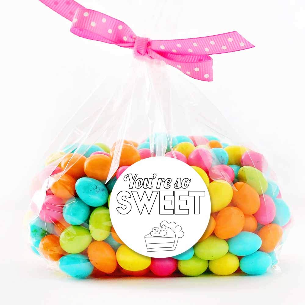 DIY Sweet Treats Themed Birthday Party Favor Stickers for Kids - 90 Pack 1.5