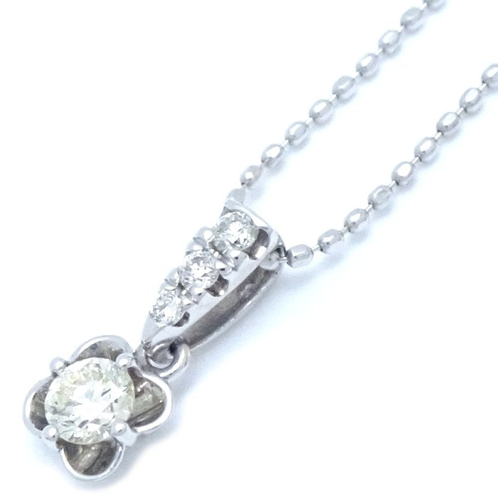 4℃ Diamond Necklace K18WG White Gold - Elegant 18K White Gold Pendant Jewelry for Women, Perfect for Anniversary, Wedding & Special Occasion Gifts