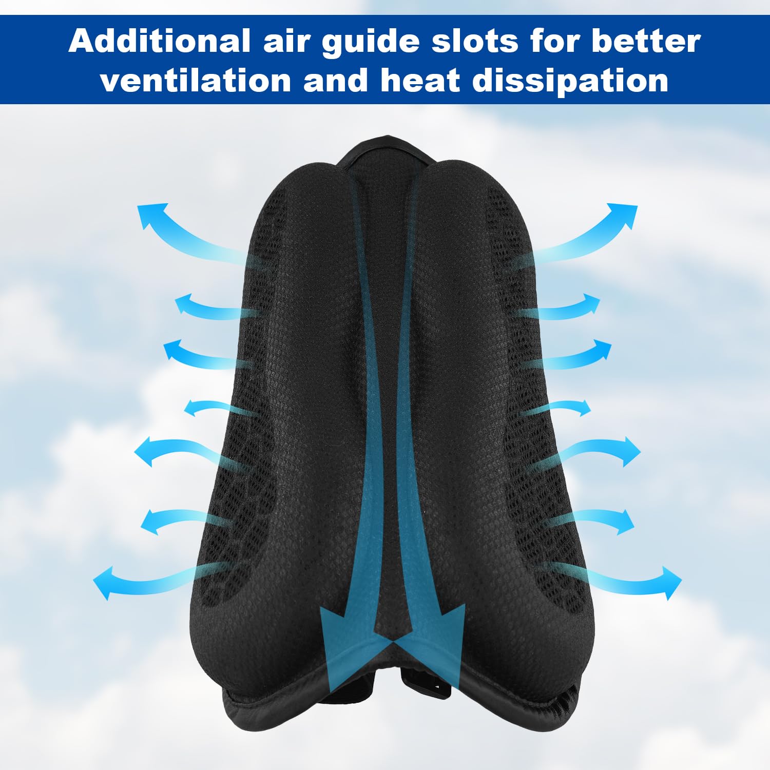 3D Honeycomb Motorcycle Seat Cushion - Breathable Gel Pad for Comfort Riding