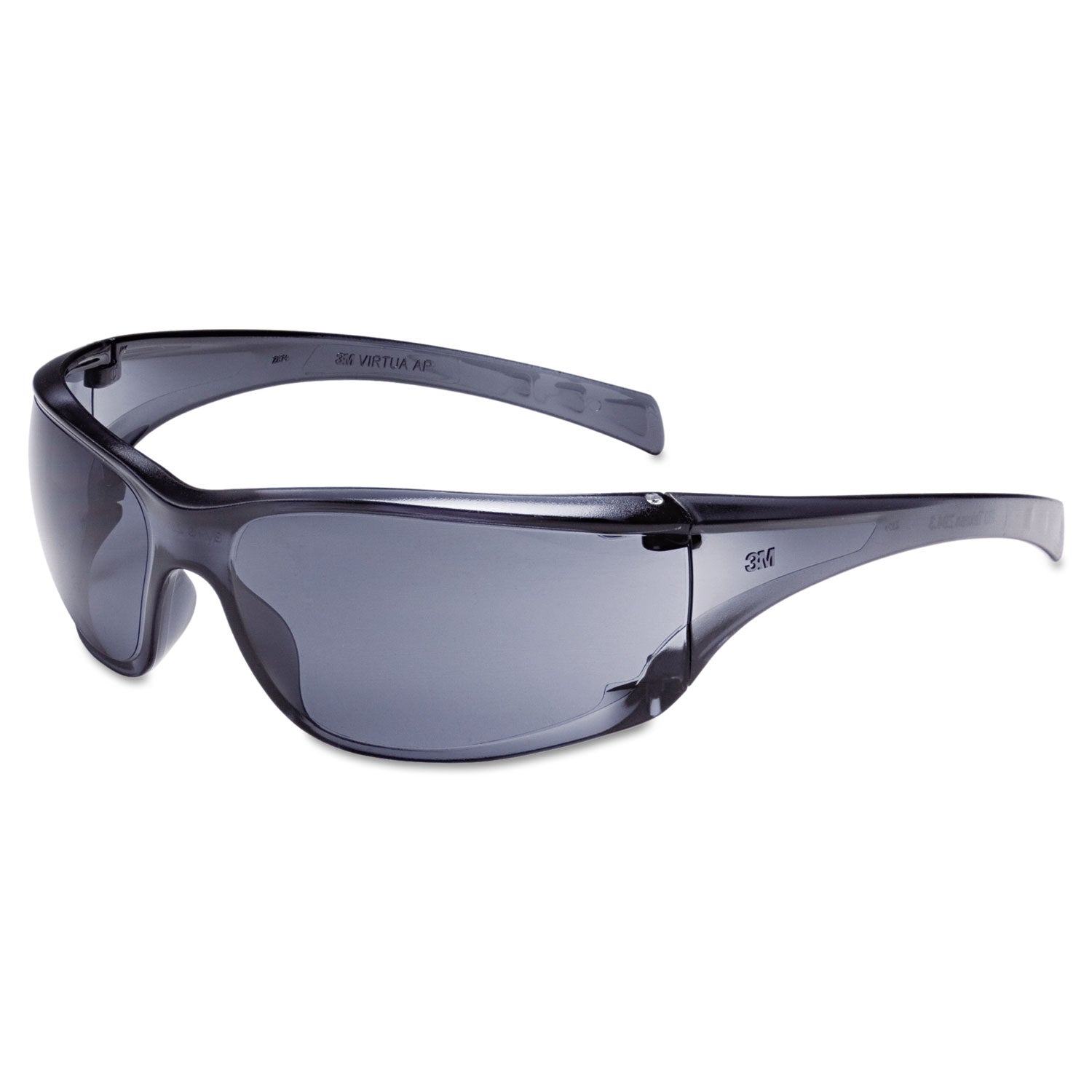 3M™ Virtua AP Protective Safety Glasses - Clear Frame with Gray Lens (20-Pack/Carton) - Ideal for Construction, Lab Work & Industrial Safety Use