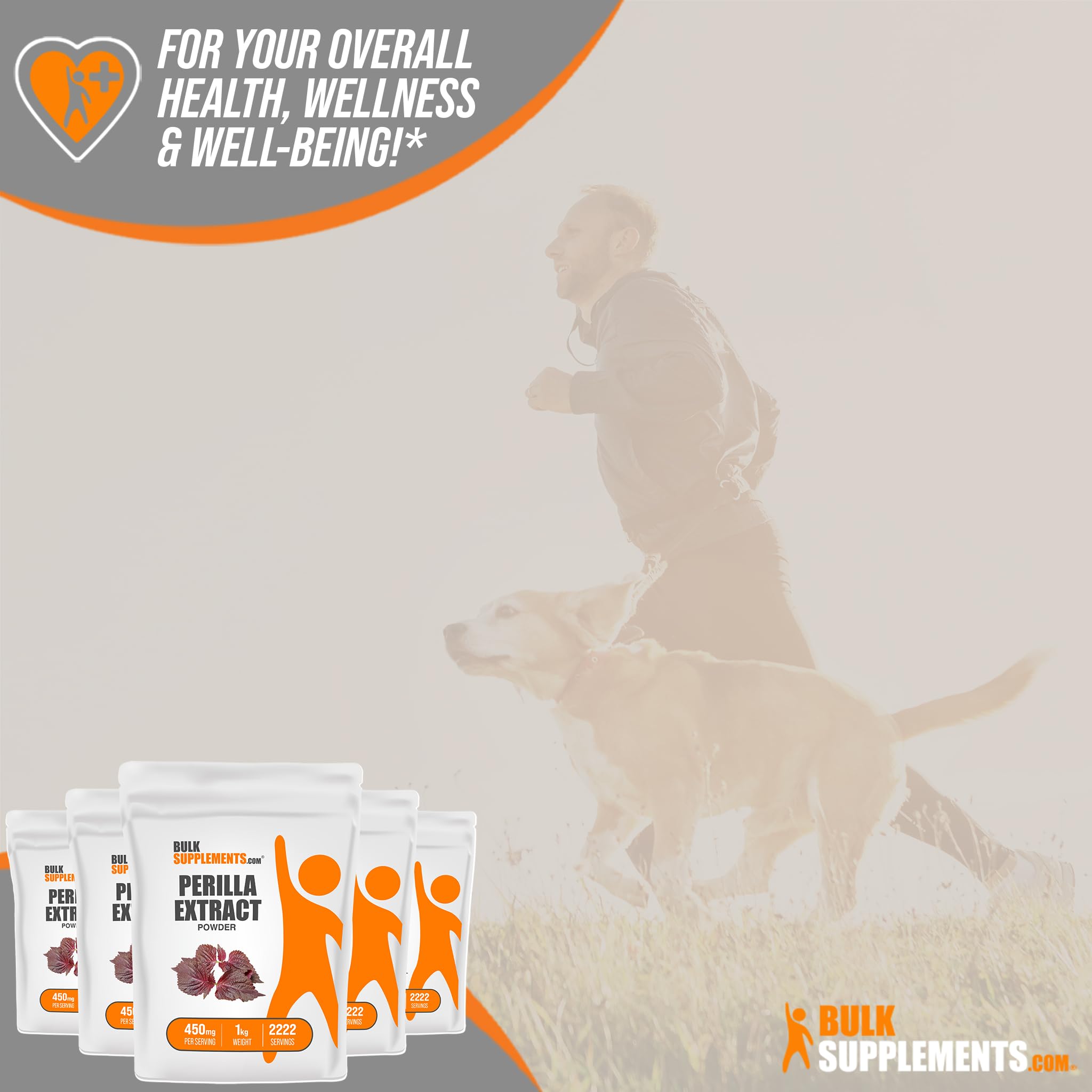 BulkSupplements.com Perilla Extract Powder 450mg per Serving - Gluten Free Herbal Supplement from Perilla Leaf - 5kg (11 lbs) Pack of 5 - Supports Immune Health & Respiratory Wellness - Perfect for Smoothies, Teas, and Natural Remedies