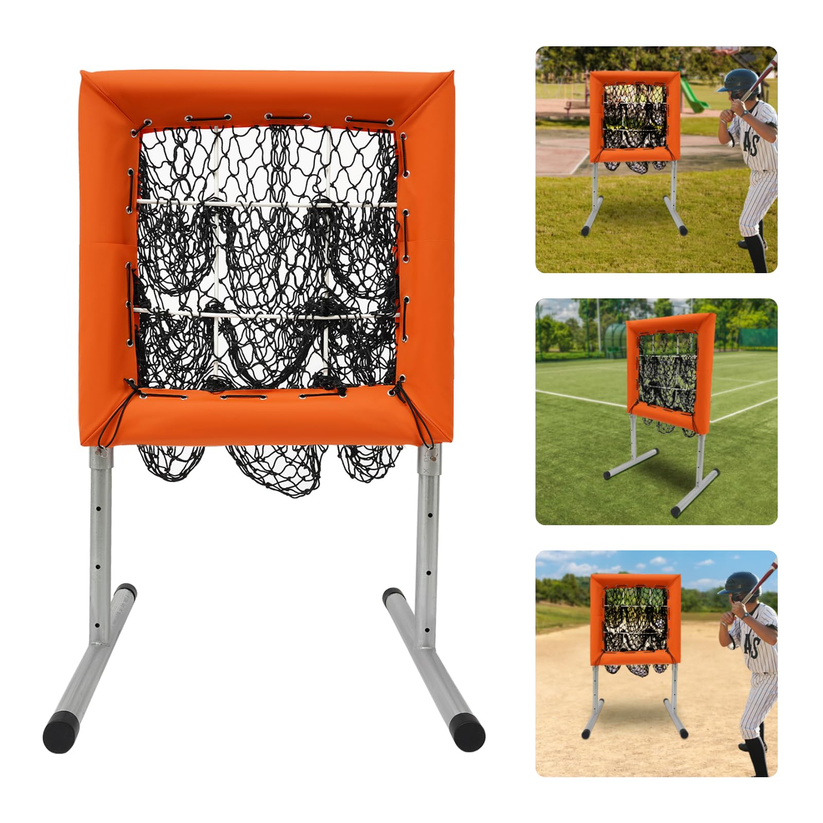 **Adjustable 9 Hole Baseball Pitching Net with Strike Zone - Portable Softball & Baseball Trainer for Hitting Practice - Perfect for Backyard, Field, and Team Training**
