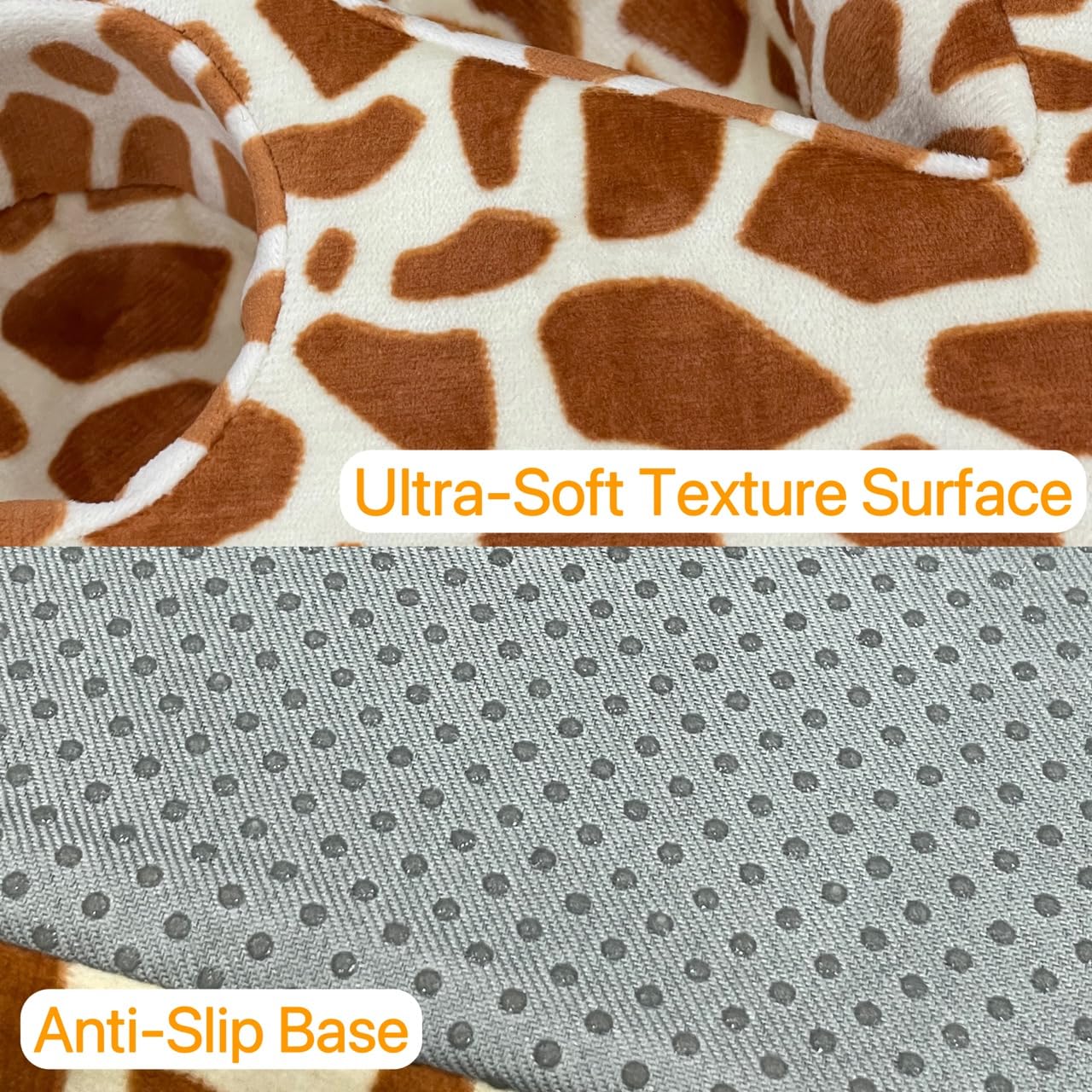 Multi-Functional Couch and Bed Cup Holder Pillow with Snack Tray - Perfect for Drinks, Remote Control & Snacks (Giraffe Design) - Ideal for Movie Nights, Gaming & Relaxing on Sofa or Bed