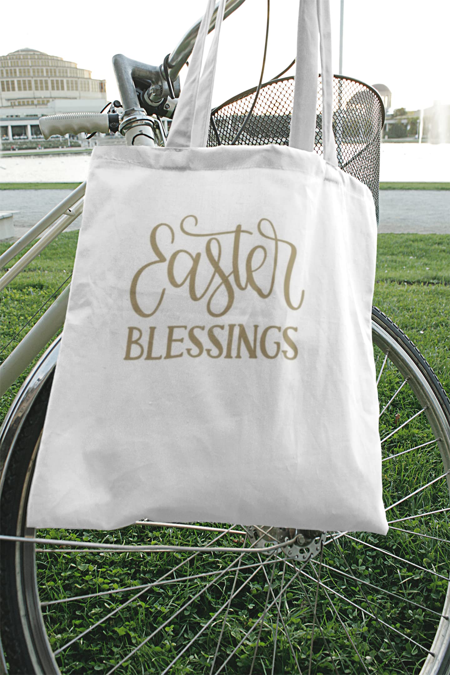 Easter Blessings Iron On Decal - Easter Shirt Transfer Vinyl Patch for DIY Crafts (Heat Applied, Sugar Lemon Glitter Design) - Perfect for Easter T-Shirts, Tote Bags & Home Decor