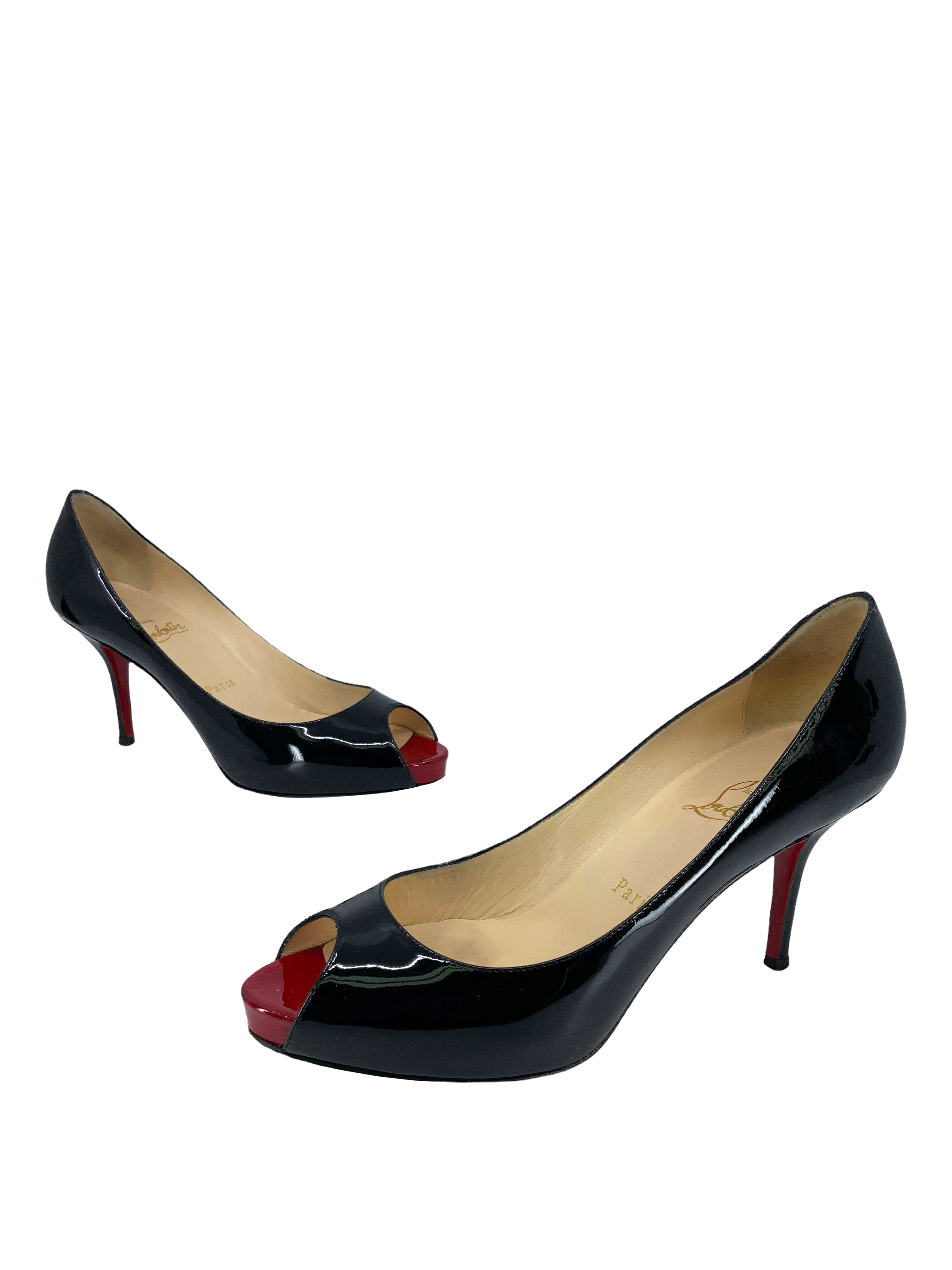 Christian Louboutin Very Prive 100mm Patent Leather Pumps - Women's Size 8 (US) | Luxury High Heels for Parties, Weddings & Special Occasions