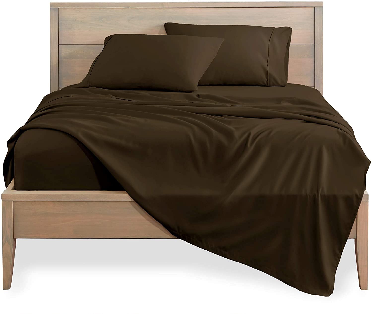Premium Tencel Queen Size Bed Sheets 4-Piece Set - 100% Eucalyptus Lyocell, Silky Soft & Breathable, Moisture-Wicking & Temperature Regulating Percale Weave with 16