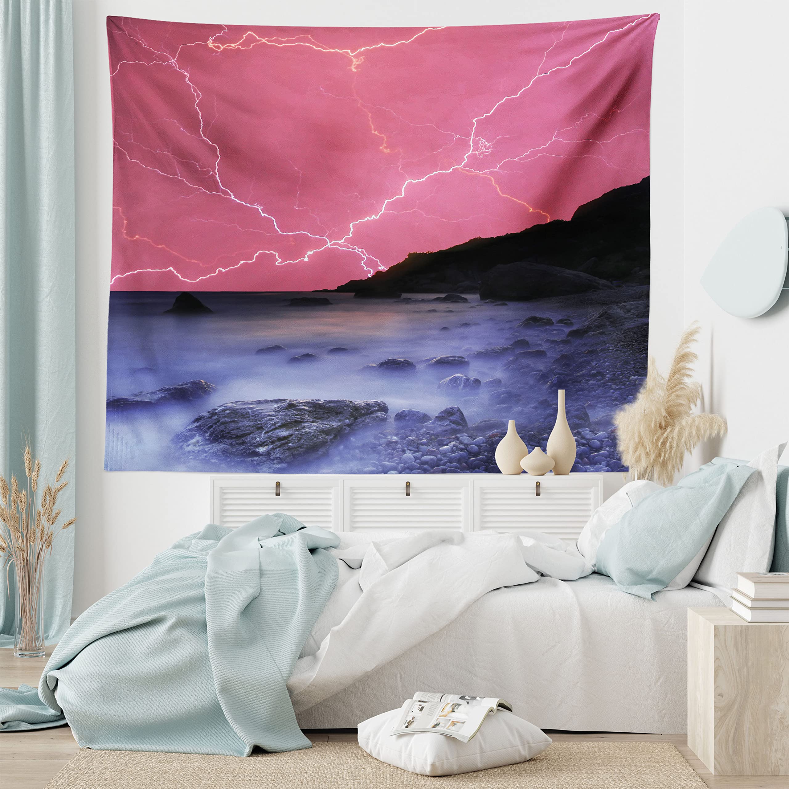 Ambesonne Thunderstorm Tapestry - Vibrant Sky Wall Decor for Bedroom & Living Room