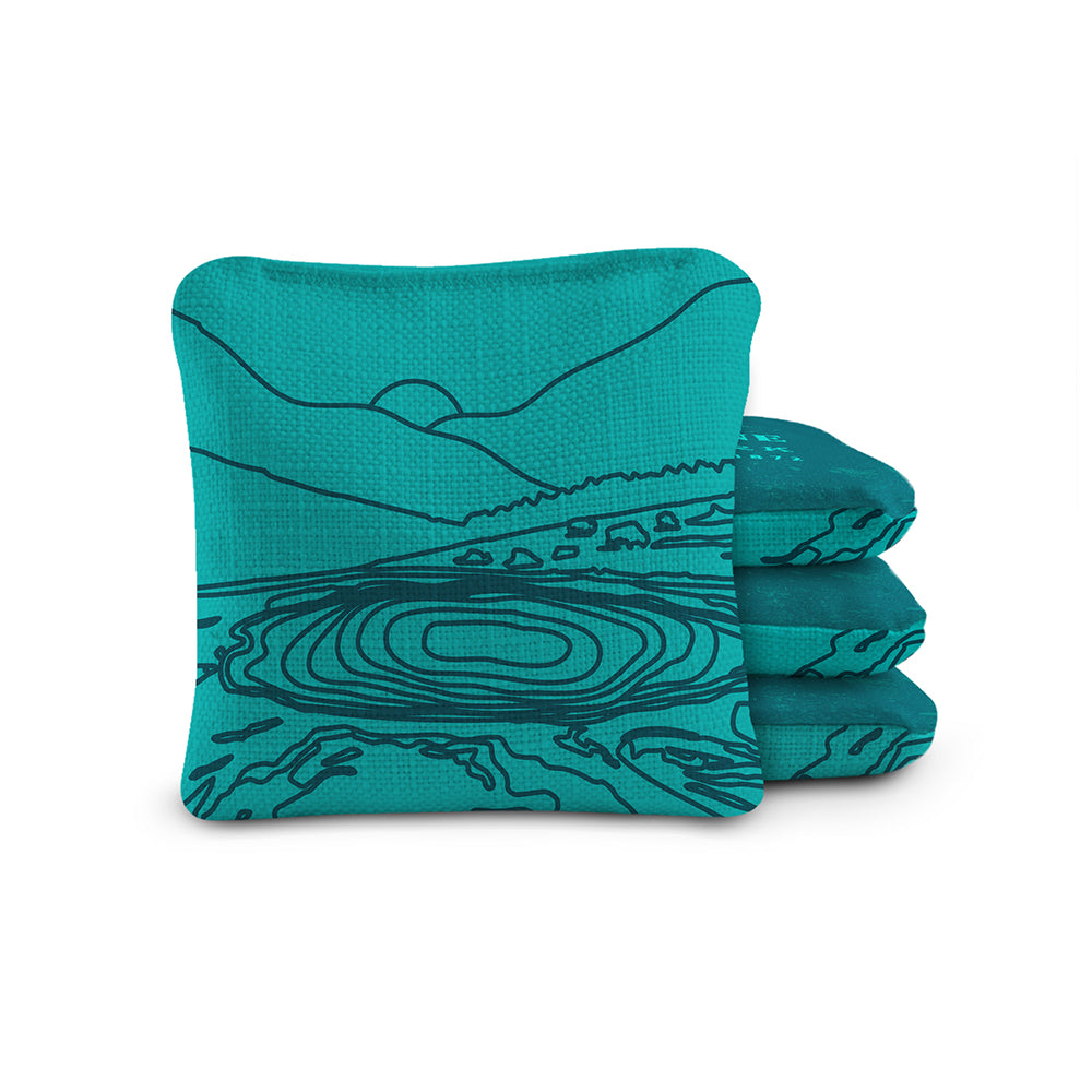 Premium Yellowstone National Park Cornhole Bags Set - Official Licensed Outdoor Game for Backyard, Tailgating & Camping Parties