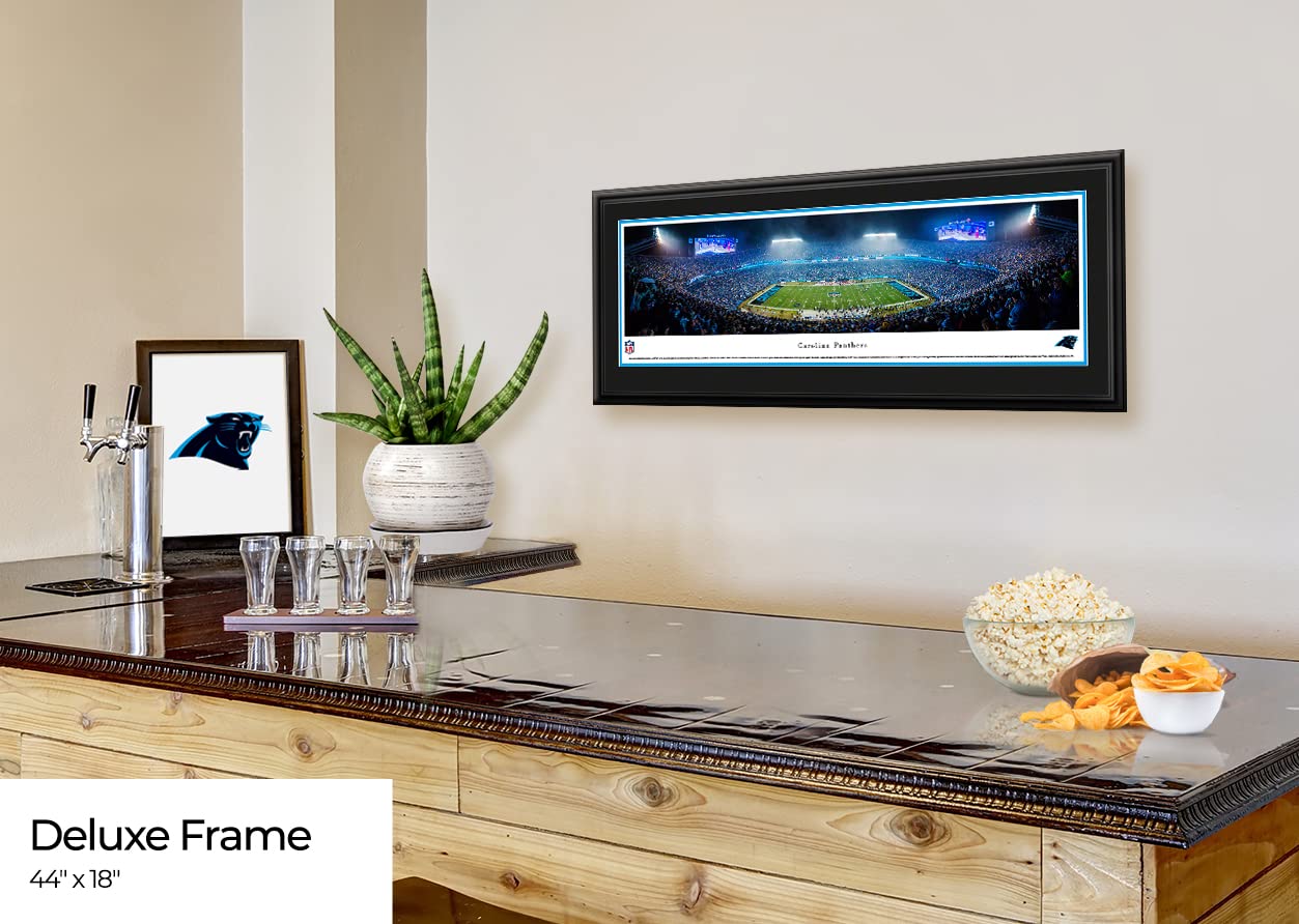 Carolina Panthers NFL 50 Yard Line Panoramic Poster - Blakeway Panoramas - Perfect for Game Room, Man Cave, and Sports Fan Decor