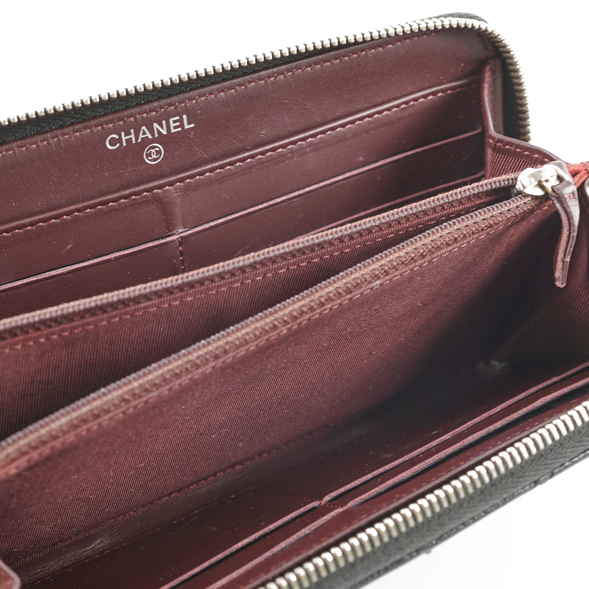 Chanel Caviar Leather Long Wallet for Women - Black Luxury Designer Clutch with Multiple Card Slots - Perfect for Everyday Use & Special Occasions