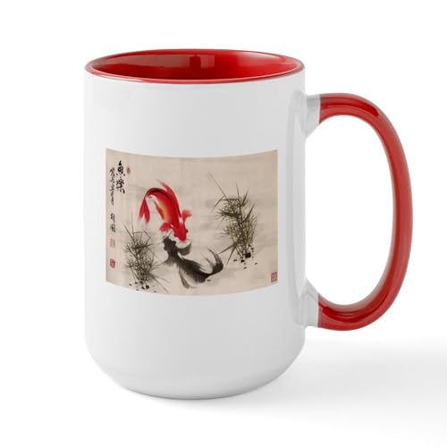 White/Red Inside - Koi Fish Mugs