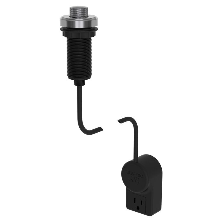 Air Switch Garbage Disposal Activator with Power Adapter - Midnight Chrome Brass Finish for Kitchen Sink Waste Disposal System (Perfect for Modern Home Kitchens & Easy Food Waste Management)