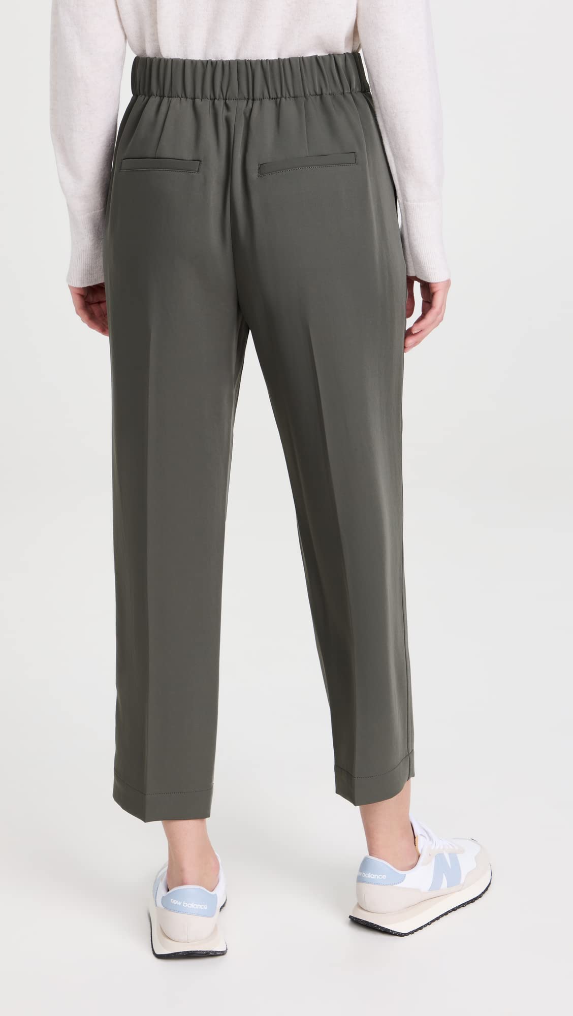 Vince Women's Tapered Pull On Pants - Comfortable Stretch Work Pants for Office, Business Casual & Travel