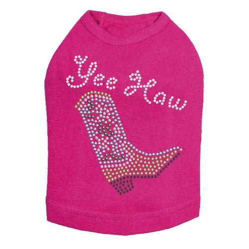 Yee Haw Dog Tank Top - Green & Turquoise Pet Apparel for Dogs - Perfect for Western Themed Parties & Outdoor Adventures